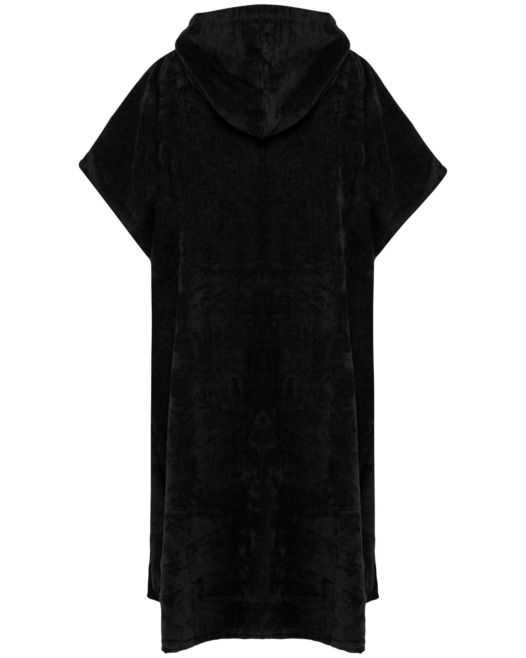Poncho de rizo con capucha - Unisex Black