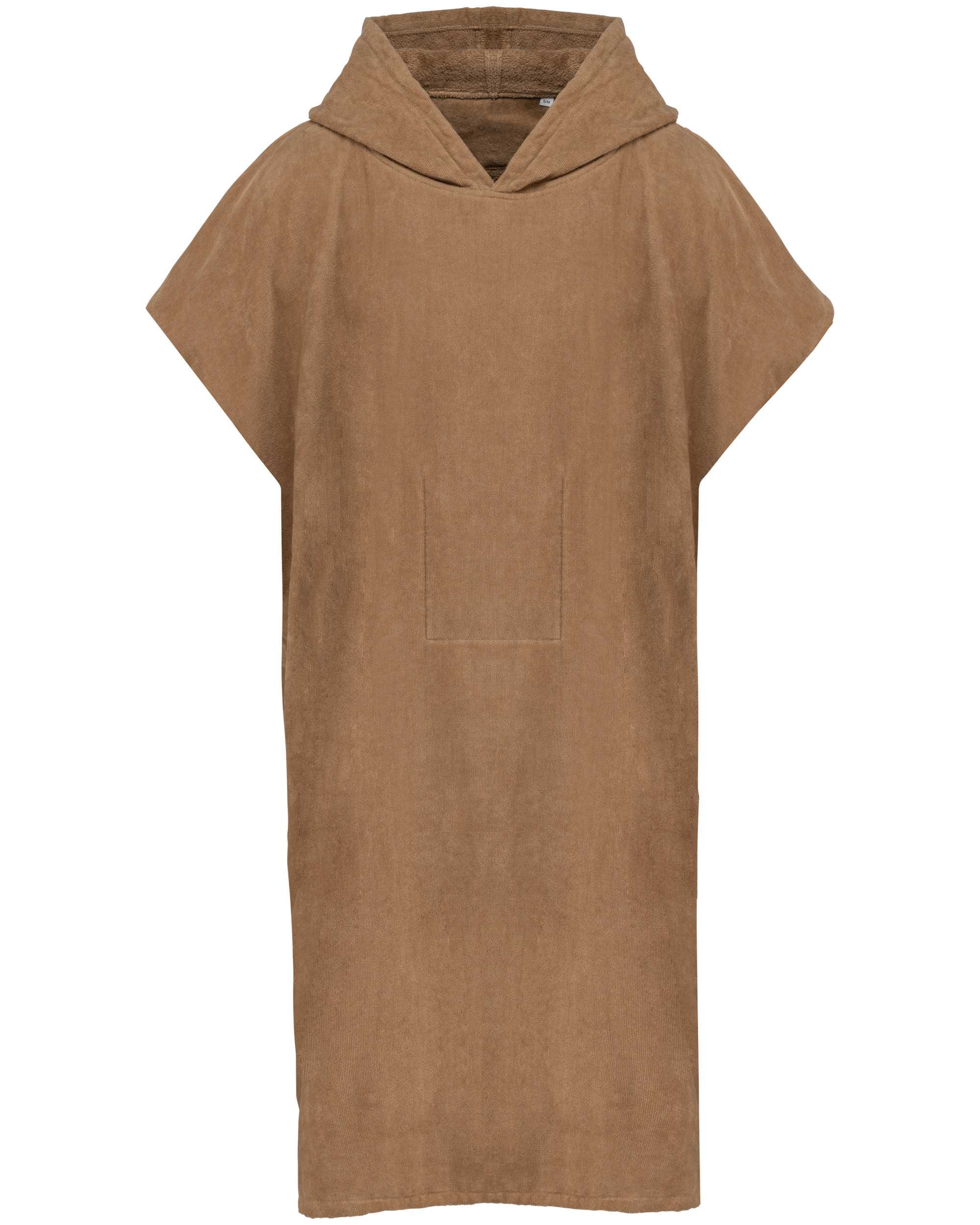 Poncho de rizo con capucha - Unisex Camel