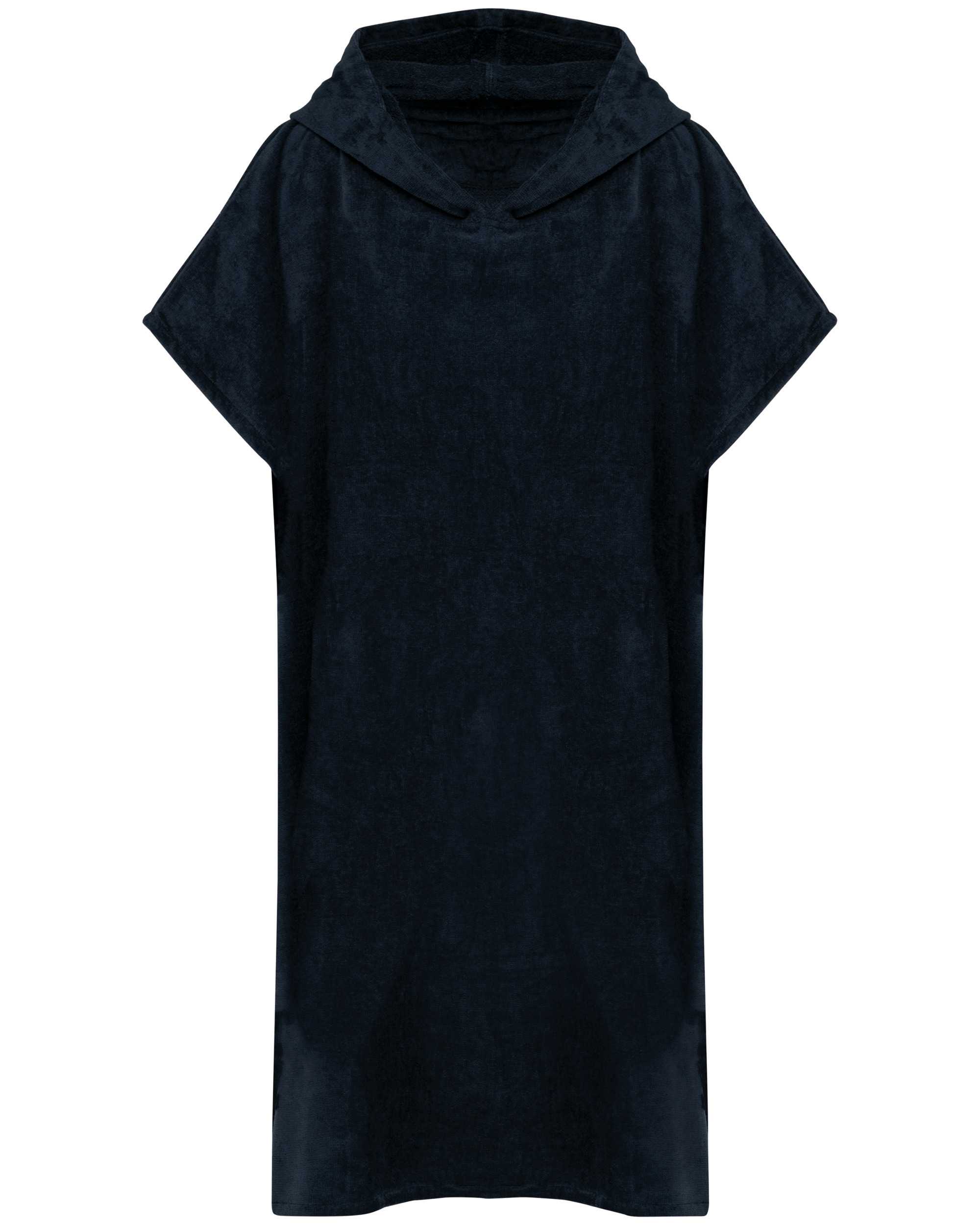 Poncho de rizo con capucha - Unisex Navy