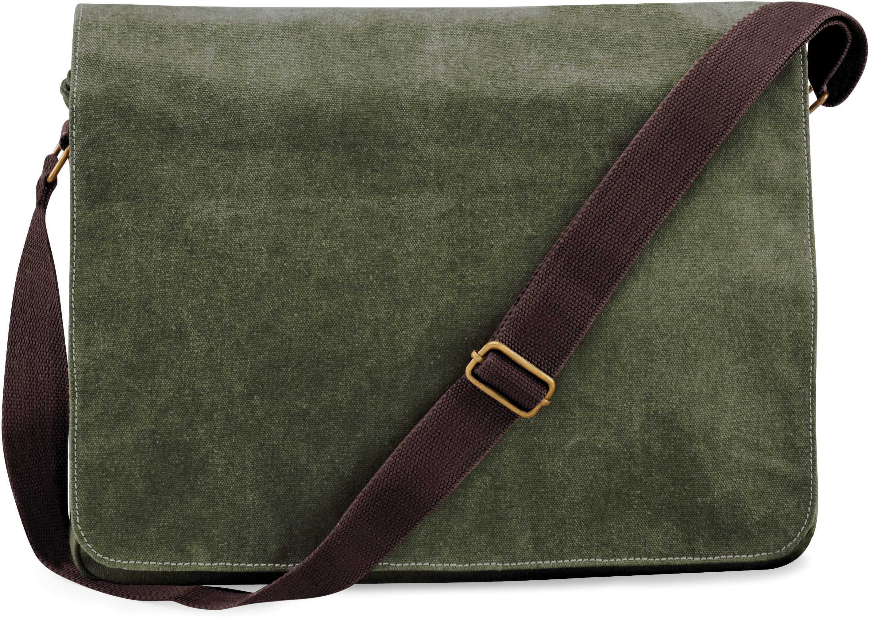 Bolsa mensajero canvas estilo vintage Vintage Military Green