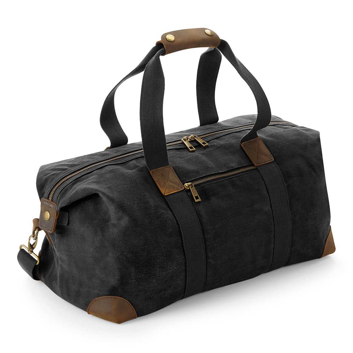 Bolsa Heritage de tela encerada Black