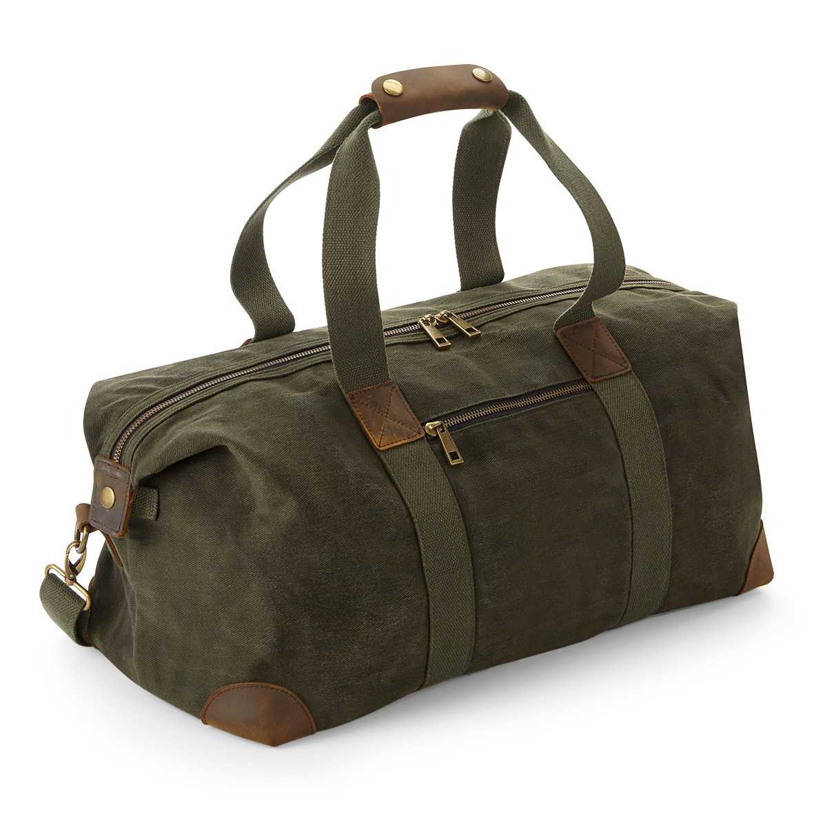 Bolsa Heritage de tela encerada Olive green
