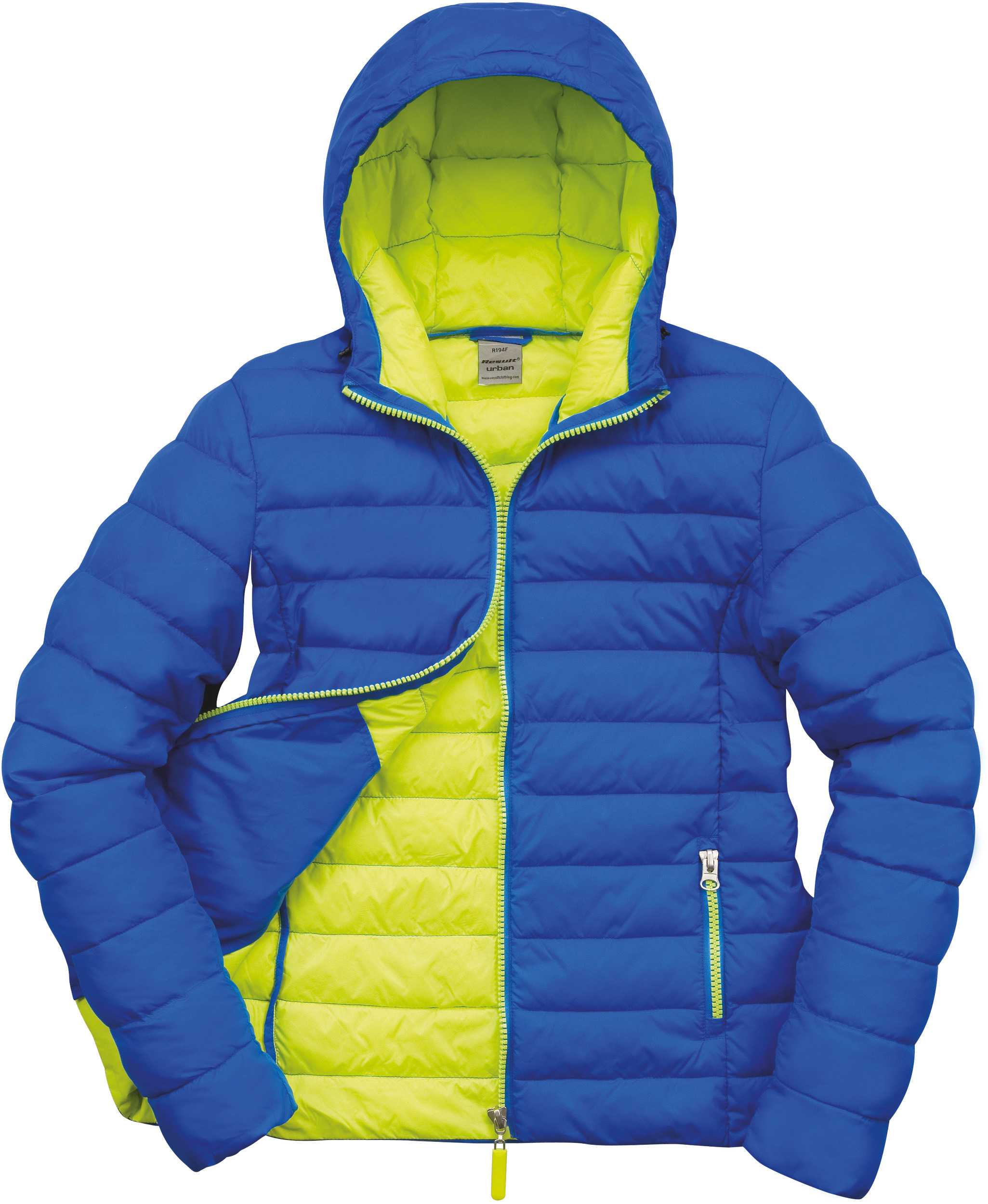 Chaqueta Snowbird acolchada mujer Ocean Blue / Lime Punch