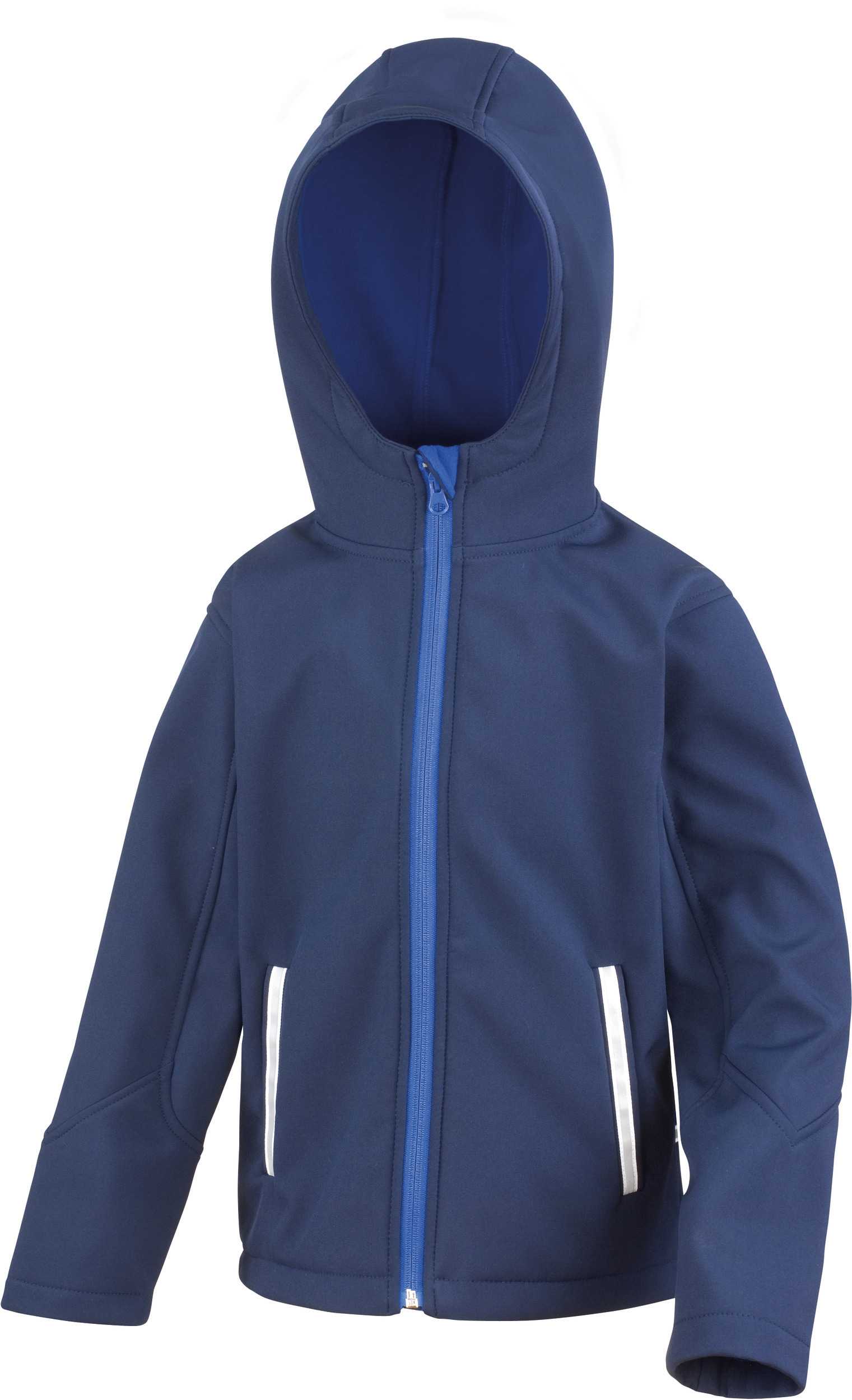Chaqueta Softshell capucha niños Navy / Royal Blue