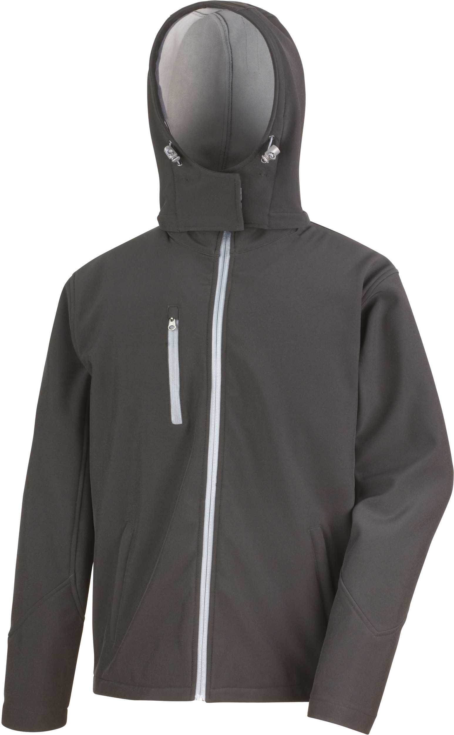 Chaqueta Softshell TX Performance capucha hombre Black / Grey