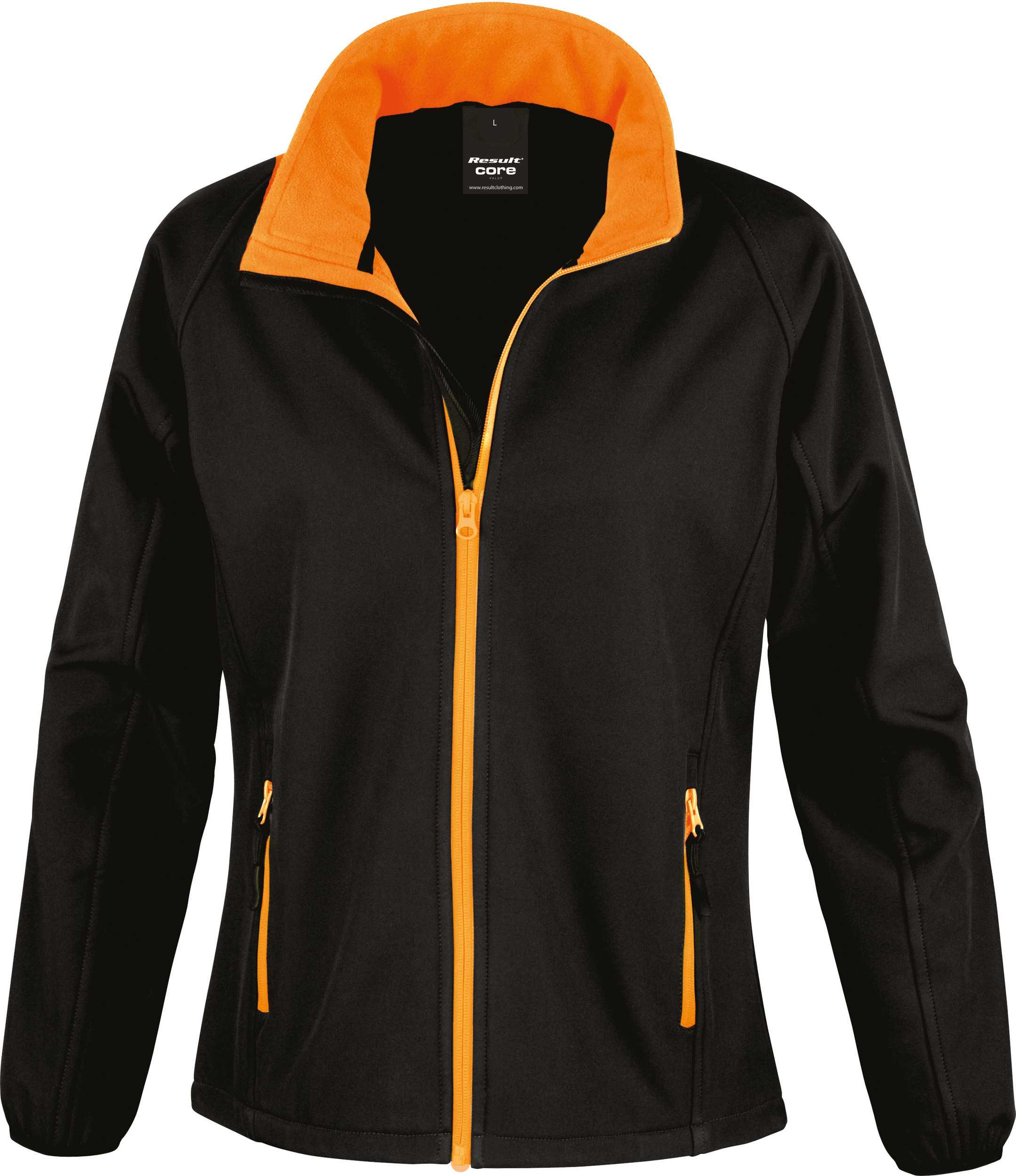 Chaqueta Softshell Printable mujer Black / Orange