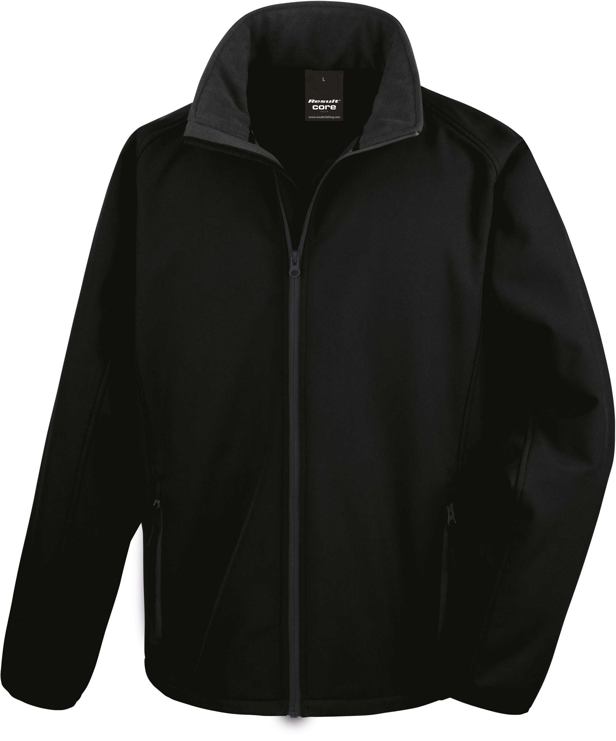 Chaqueta Softshell Printable hombre Black / Black