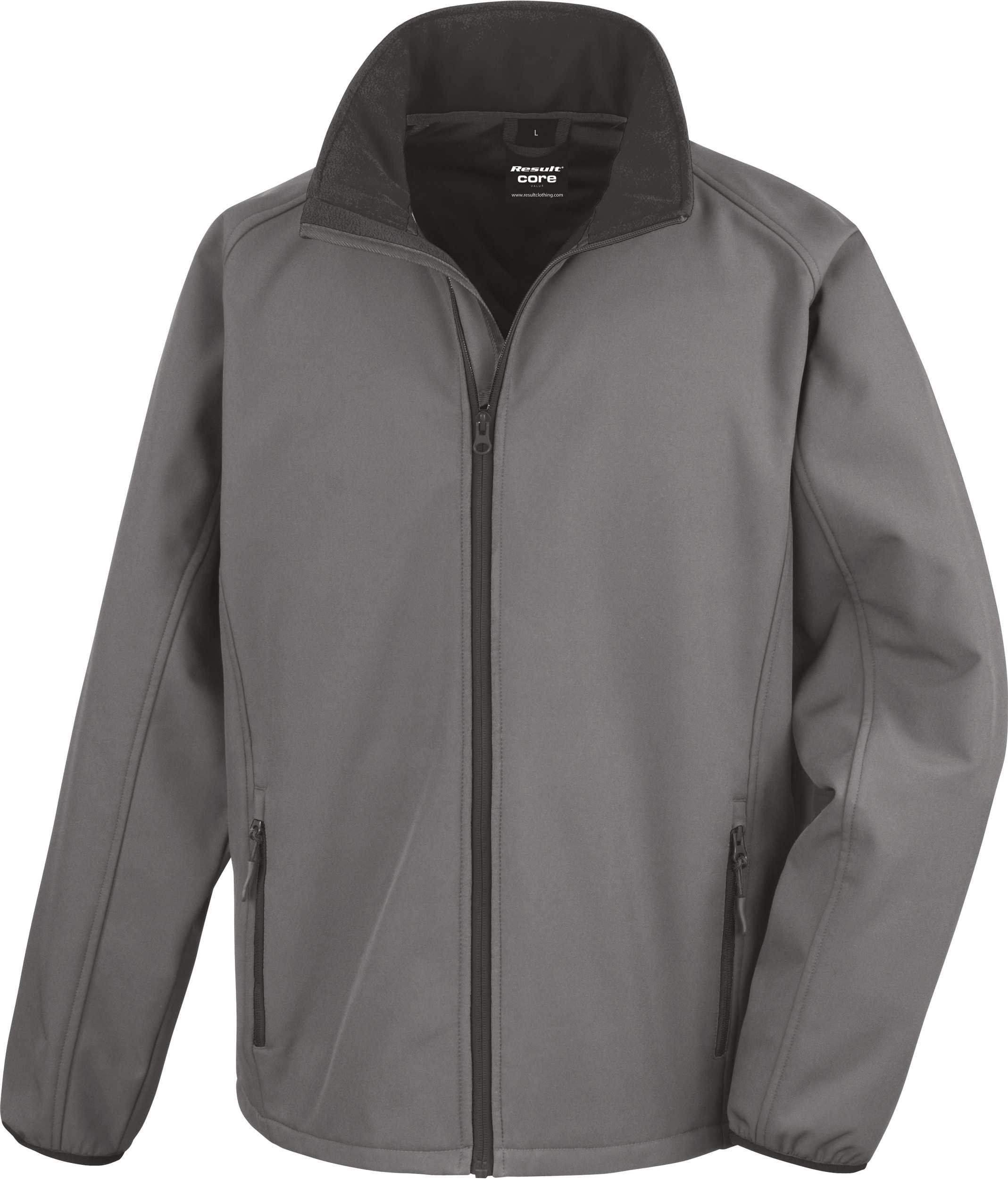 Chaqueta Softshell Printable hombre Charcoal / Black