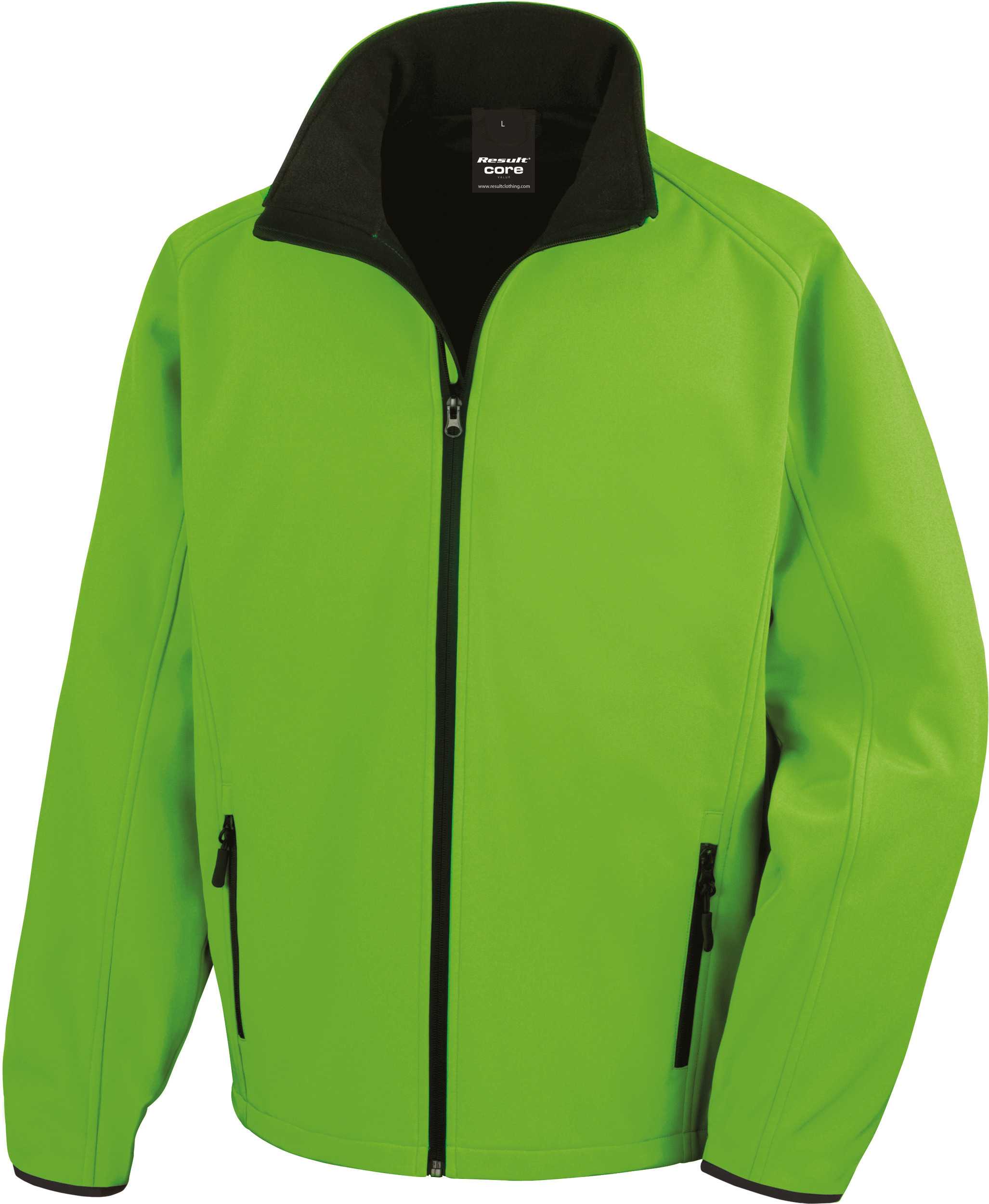 Chaqueta Softshell Printable hombre Vivid Green / Black