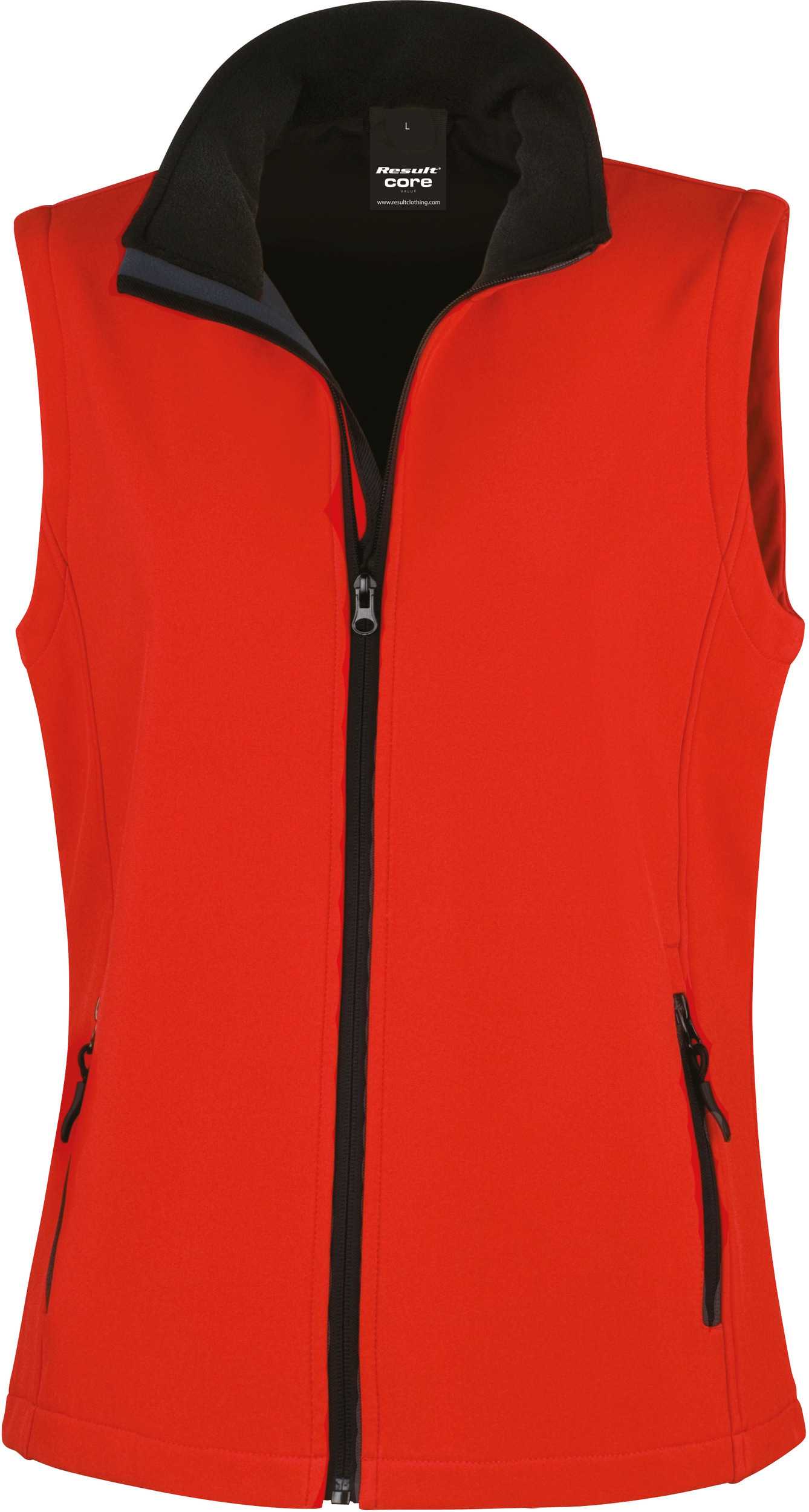 Chaleco Softshell Printable mujer Red / Black