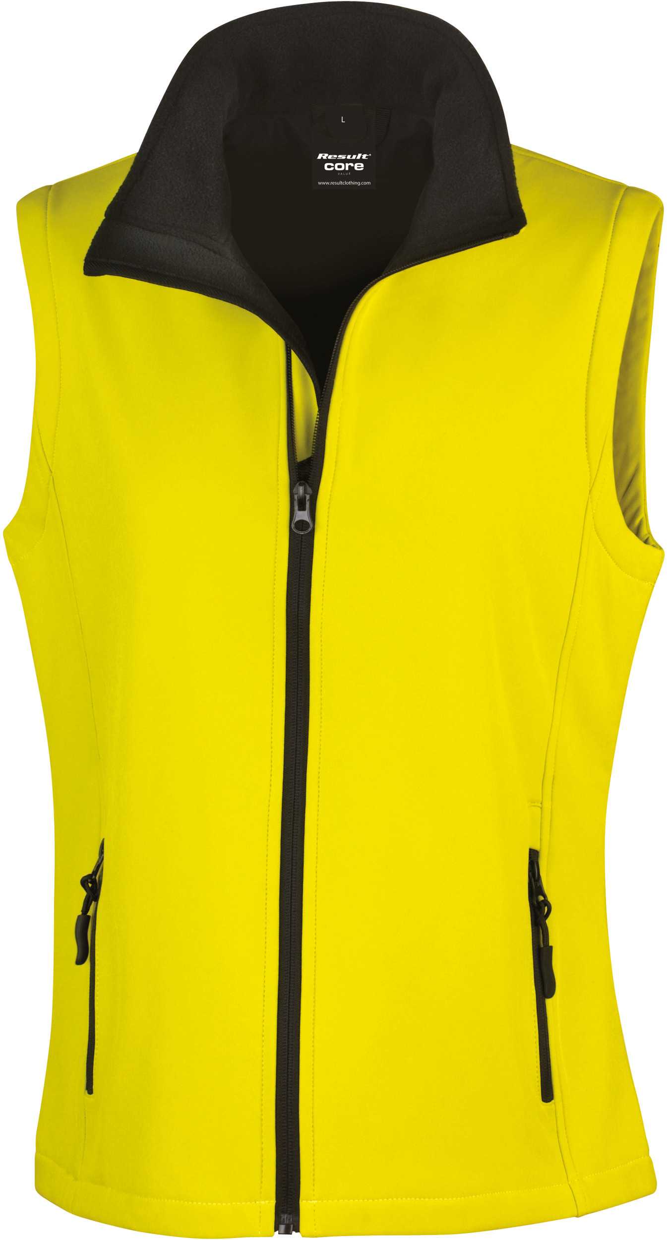 Chaleco Softshell Printable mujer Yellow / Black