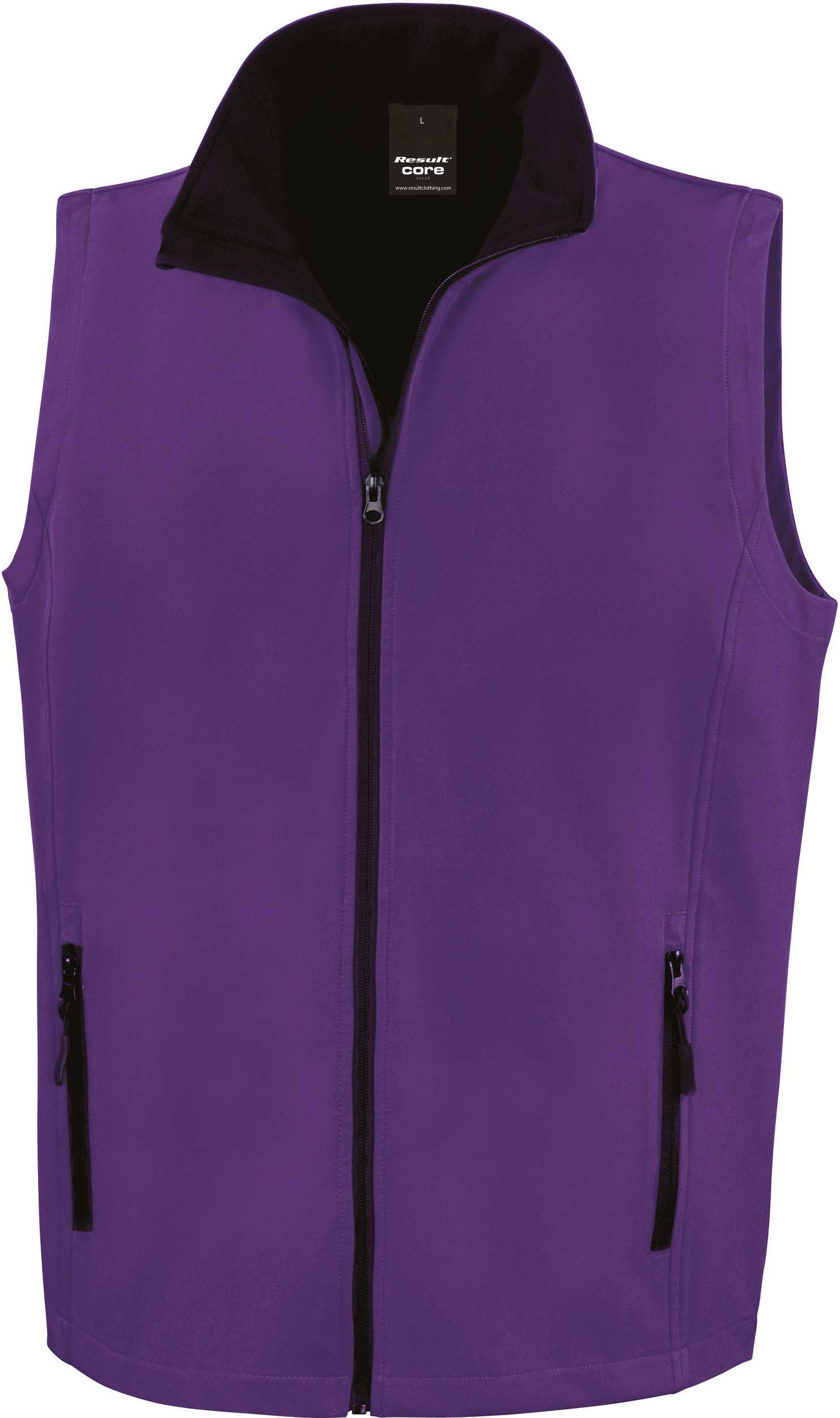 Chaleco Softshell Printable hombre Purple / Black