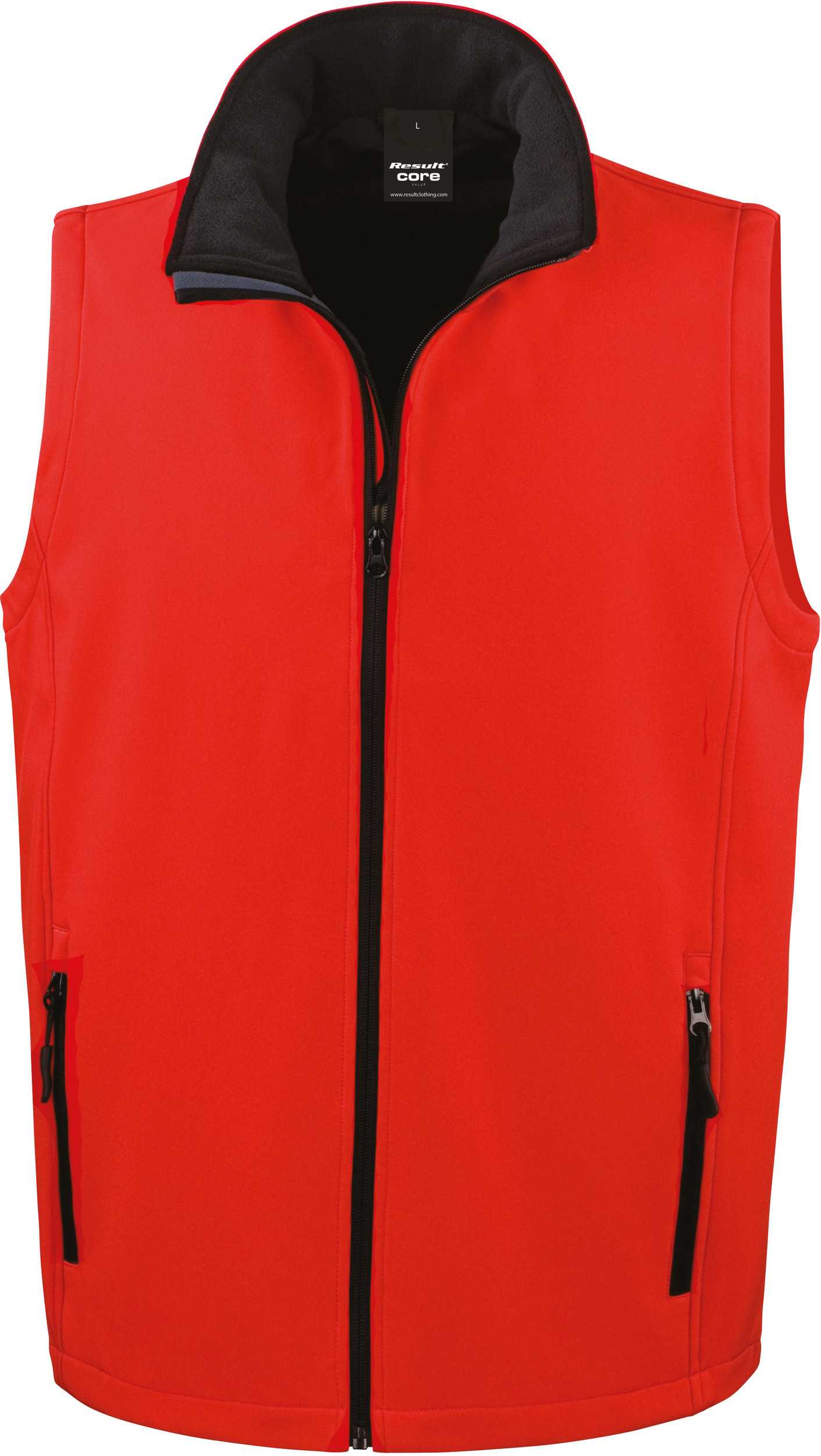 Chaleco Softshell Printable hombre Red / Black