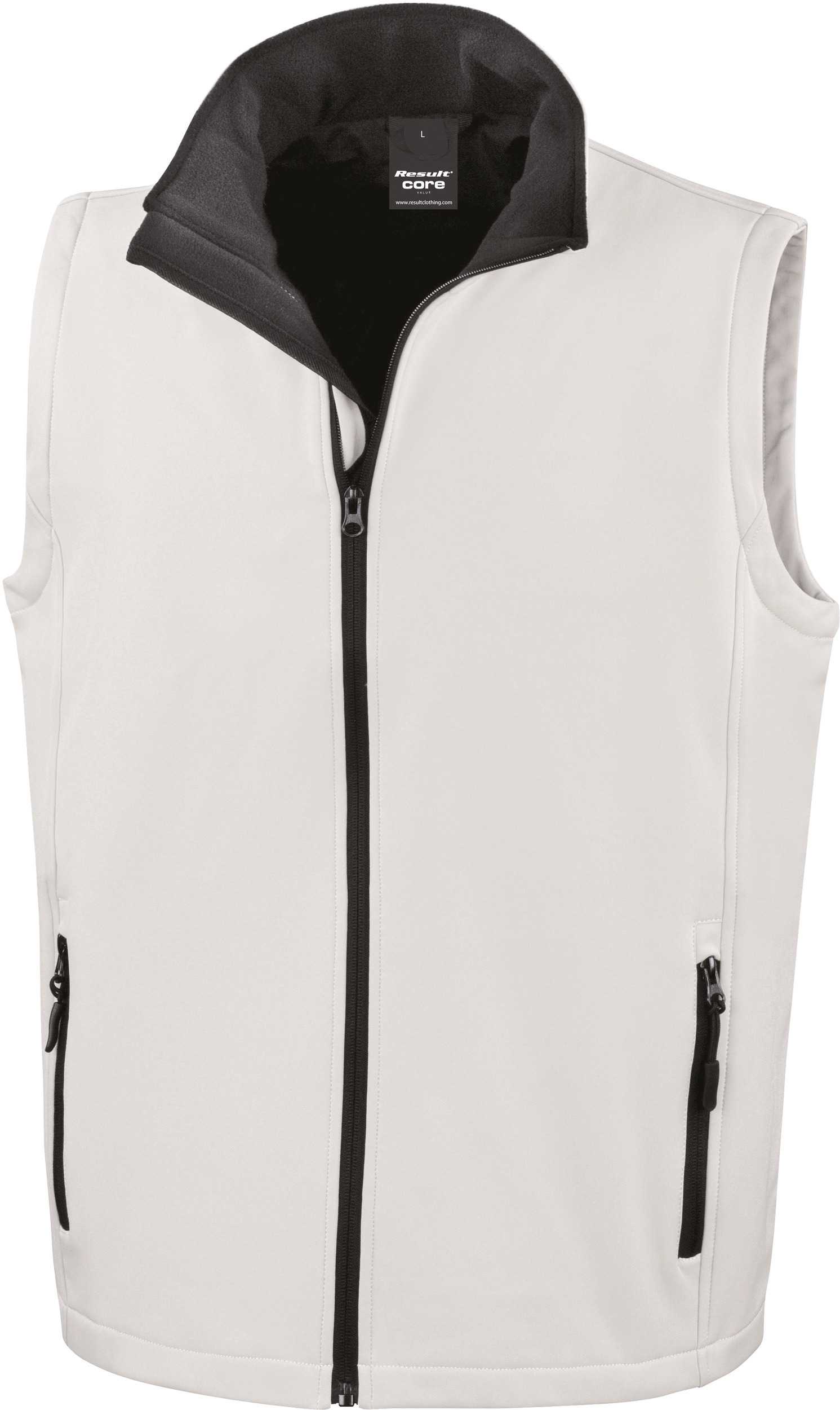 Chaleco Softshell Printable hombre White / Black