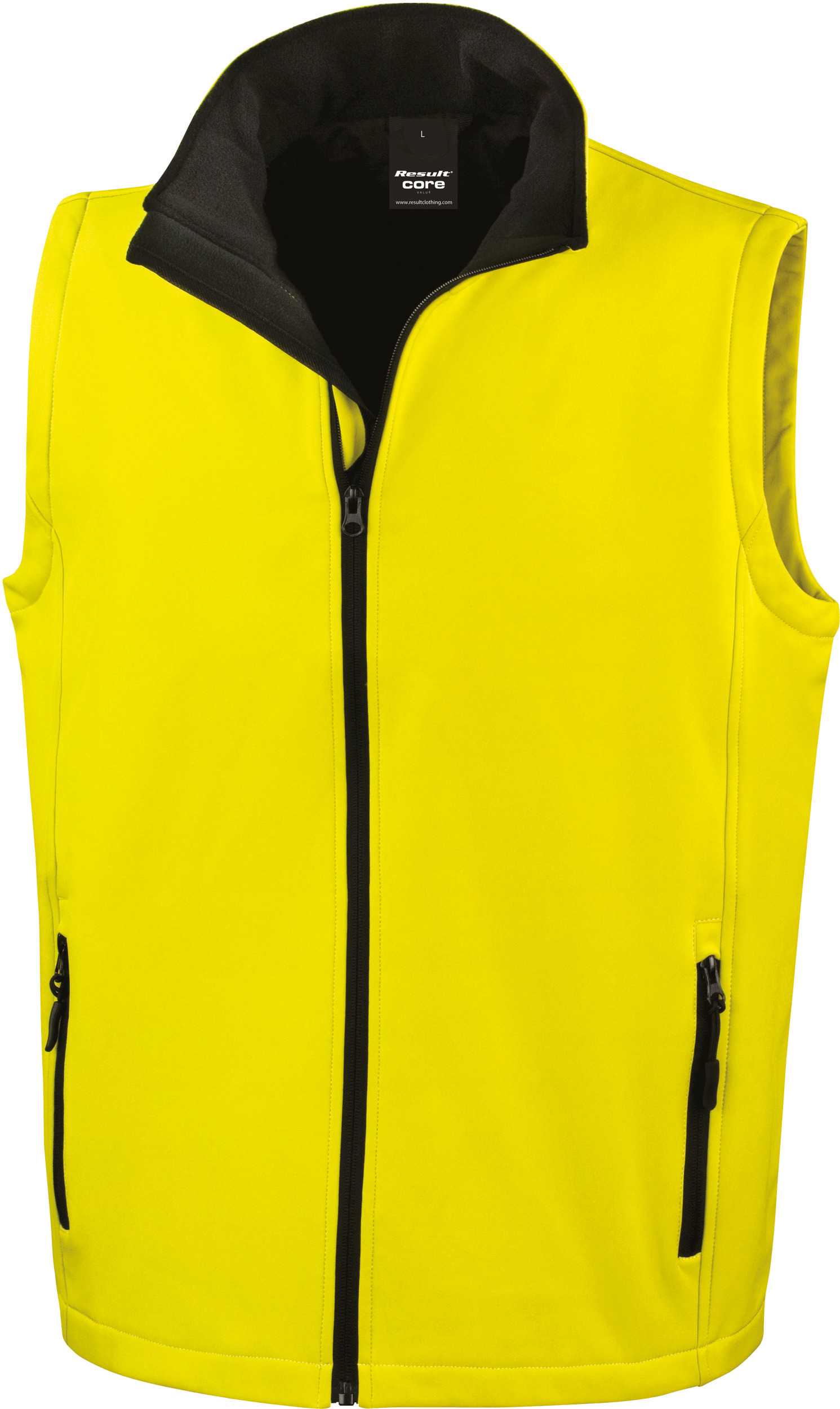 Chaleco Softshell Printable hombre Yellow / Black