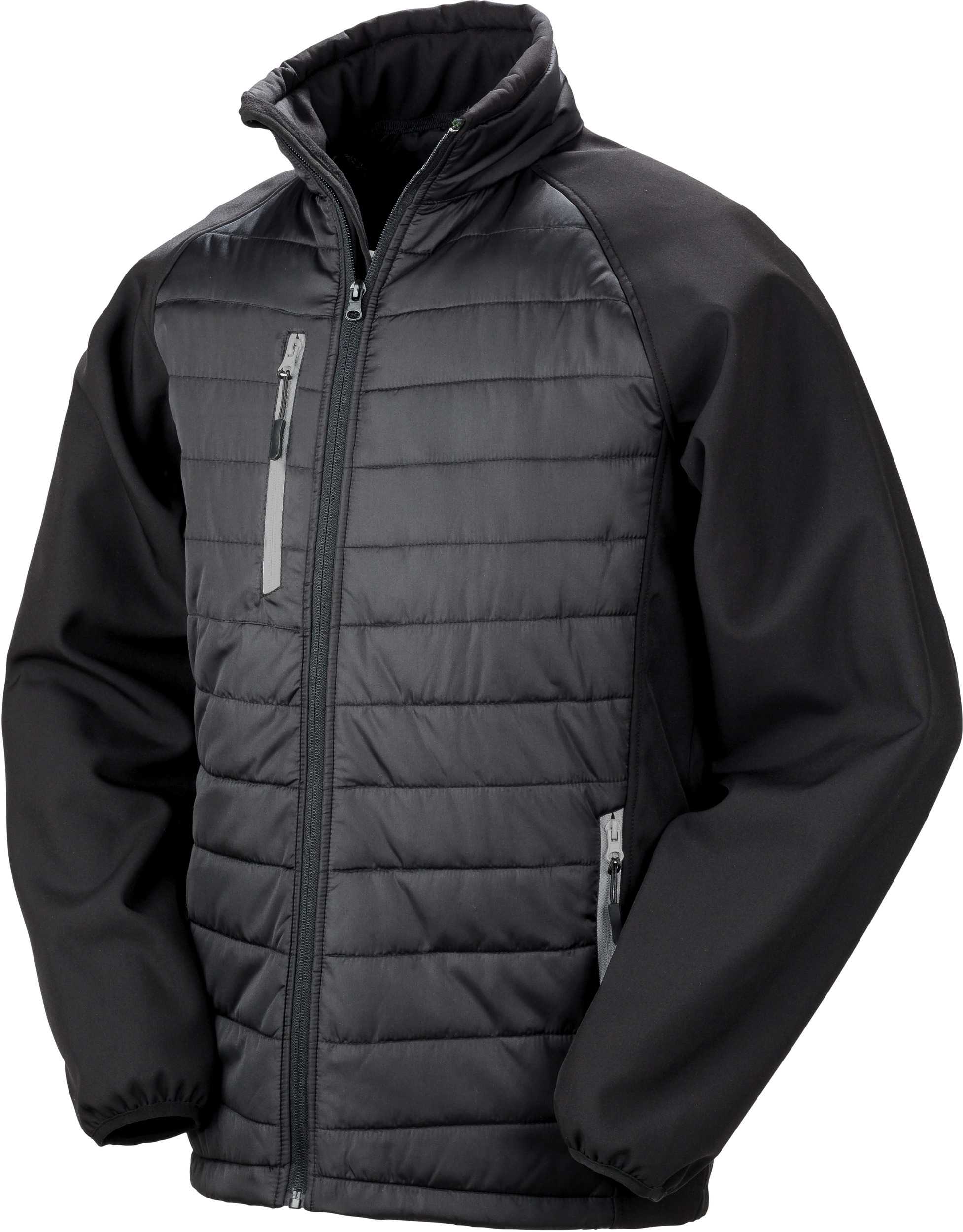 Chaqueta Softshell Black Compass acolchada reciclada Black / Grey