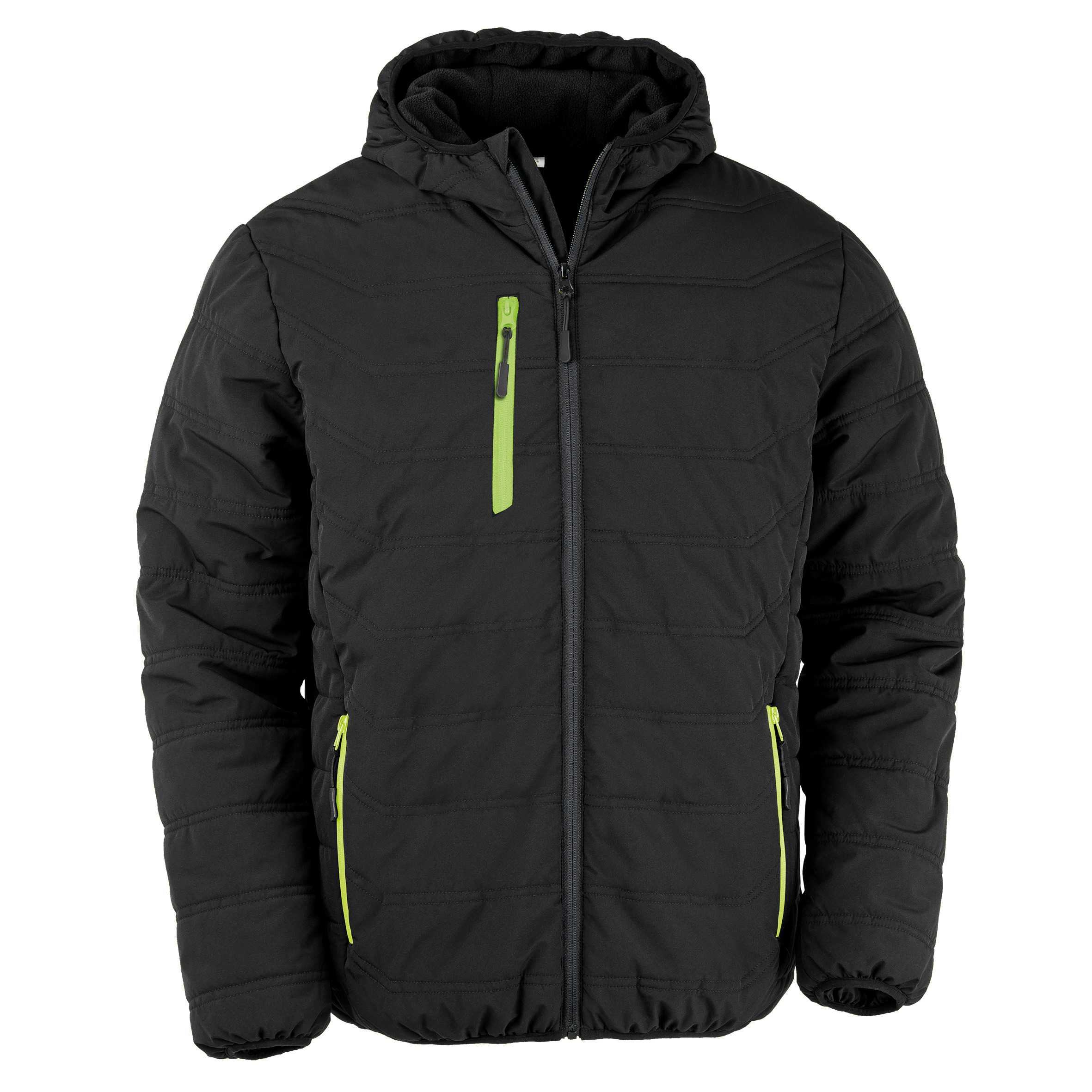 Chaqueta acolchada Black Compass reciclada Black / Lime