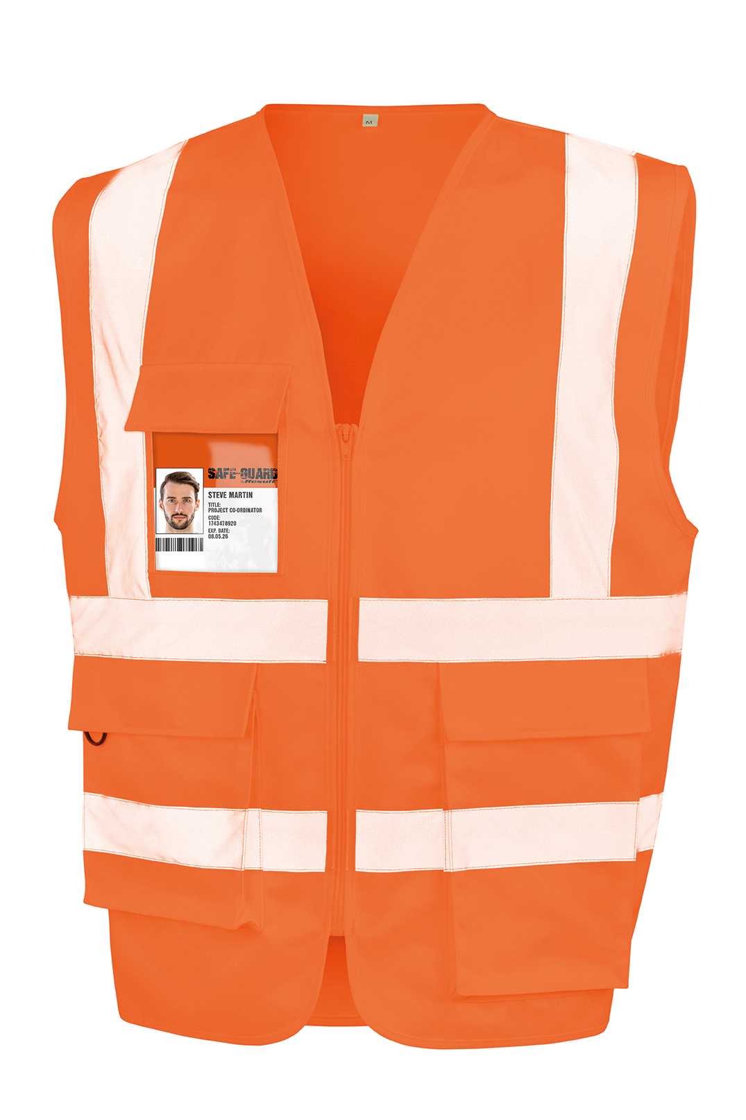 Chaleco de seguridad con cremallera Fluorescent Orange