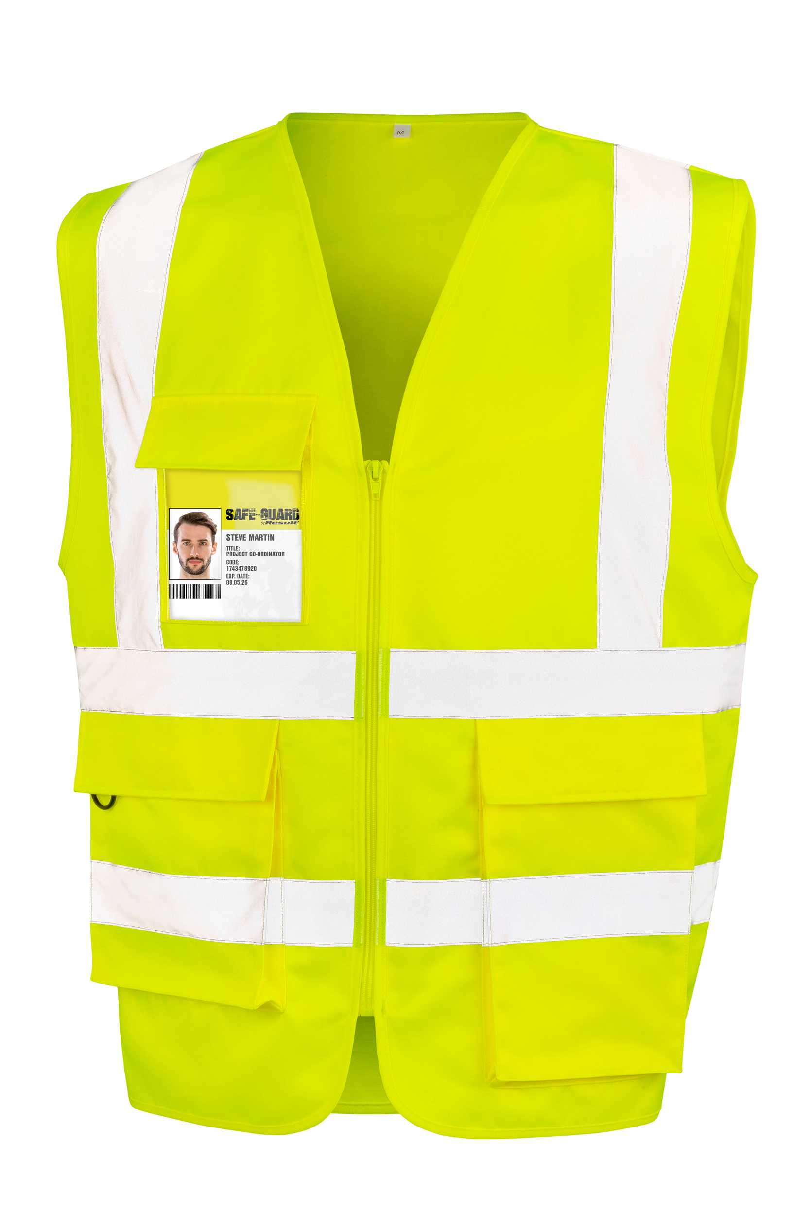 Chaleco de seguridad con cremallera Fluorescent Yellow