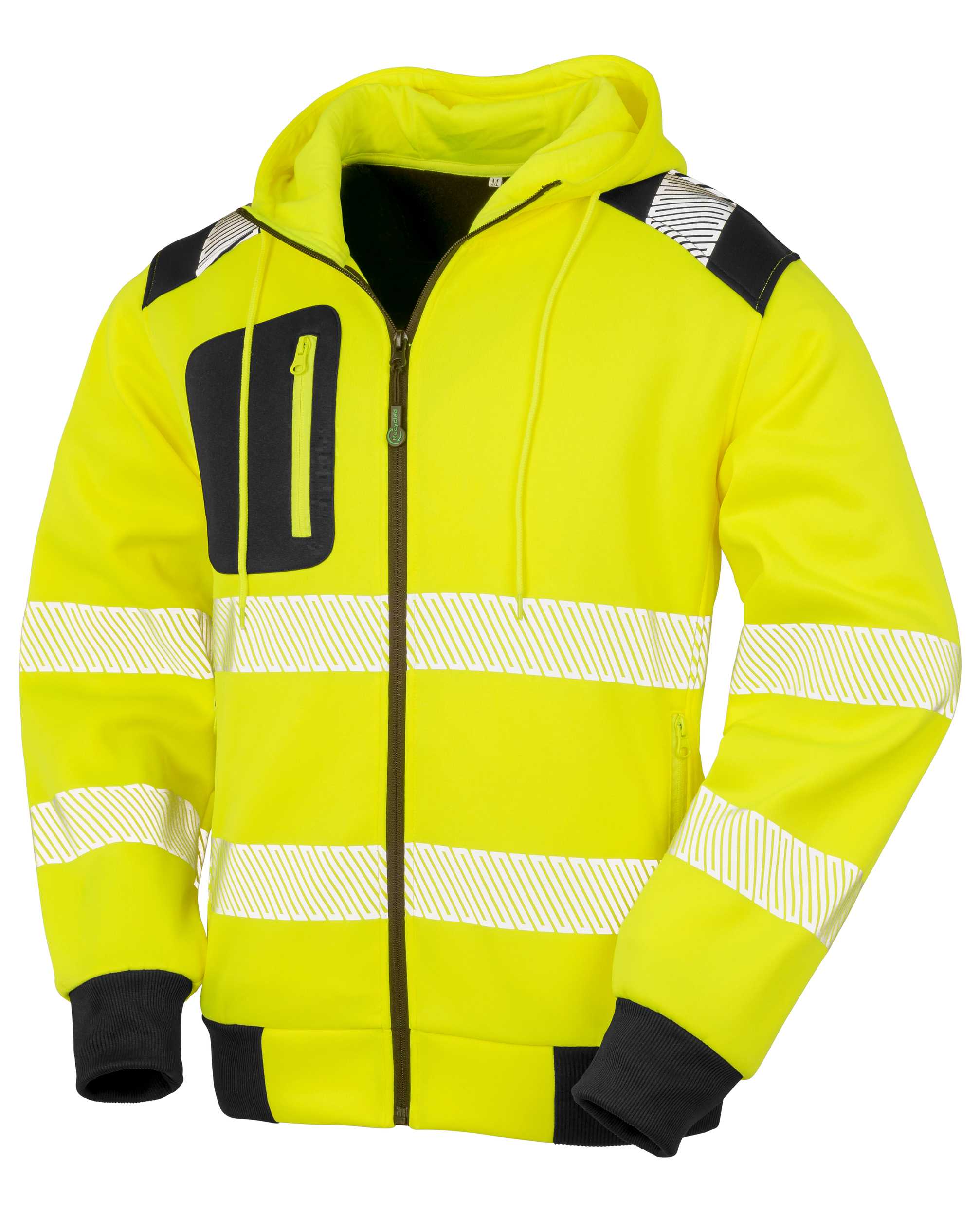 Sudadera capucha de seguridad - Material reciclado Fluorescent Yellow