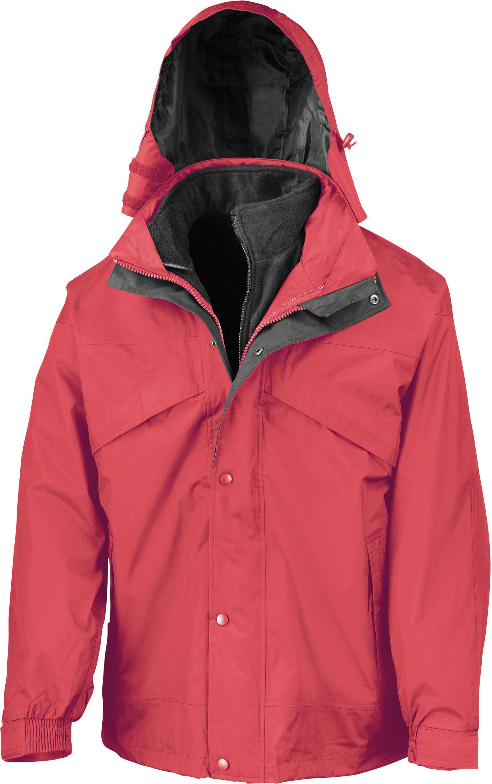 Chaqueta 3 en 1 con cremallera & clip Red / Black