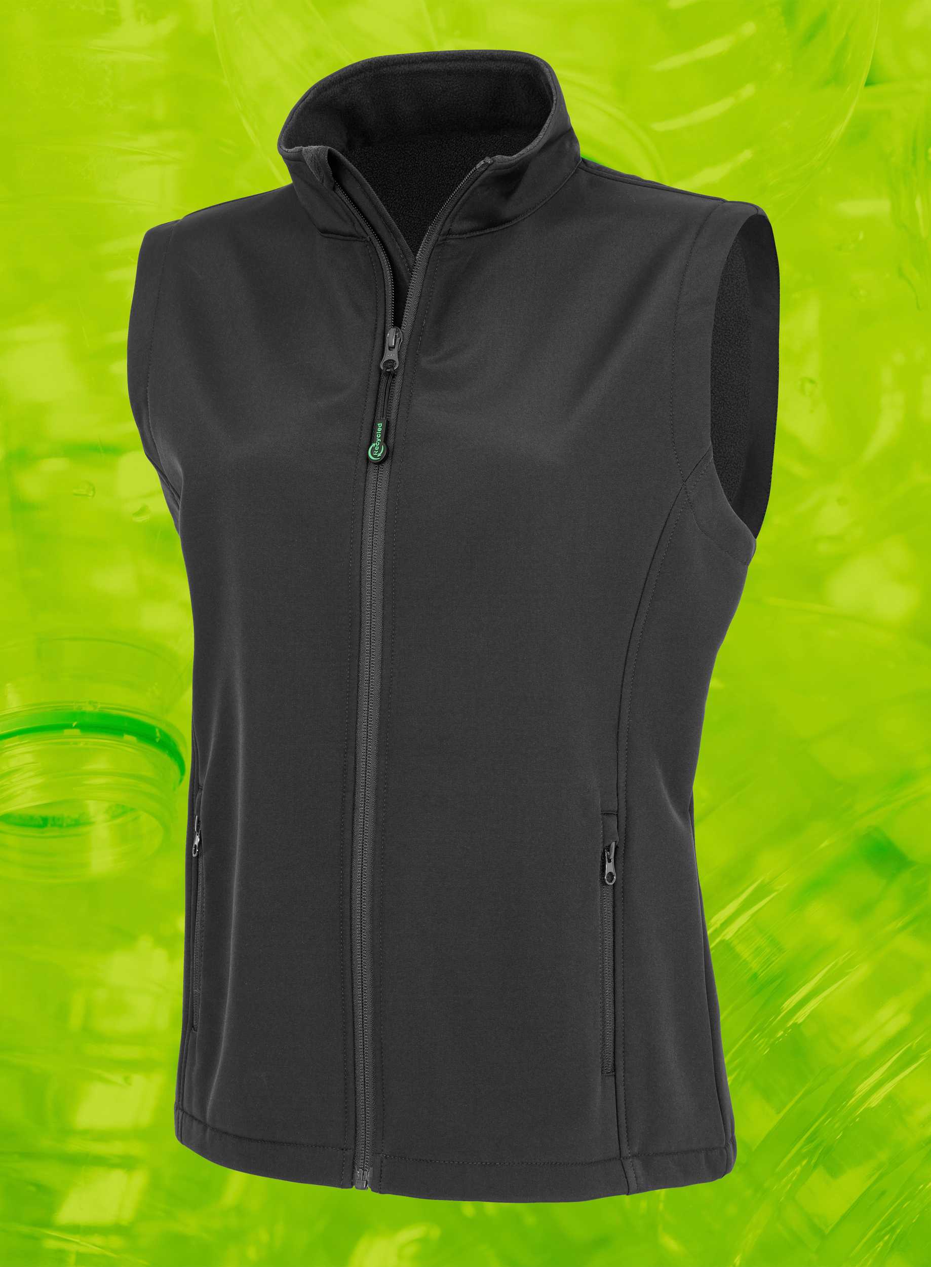 Chaleco softshell reciclado mujer Black