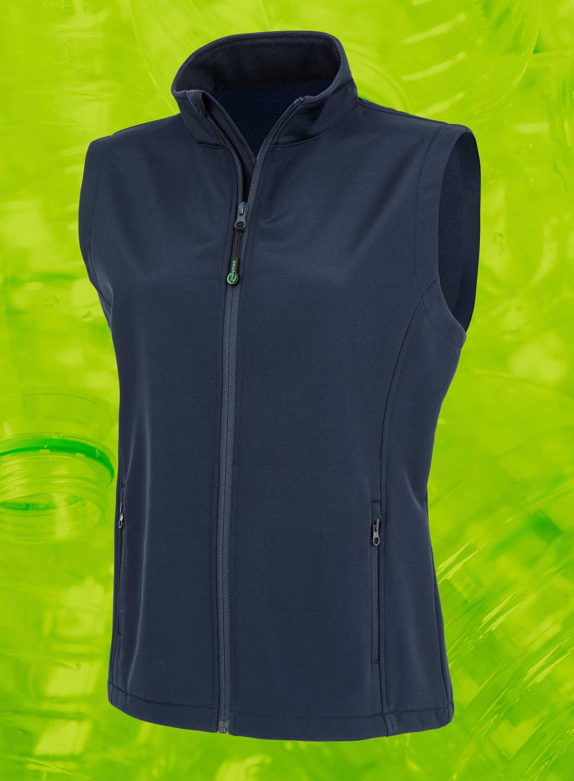 Chaleco softshell reciclado mujer Navy