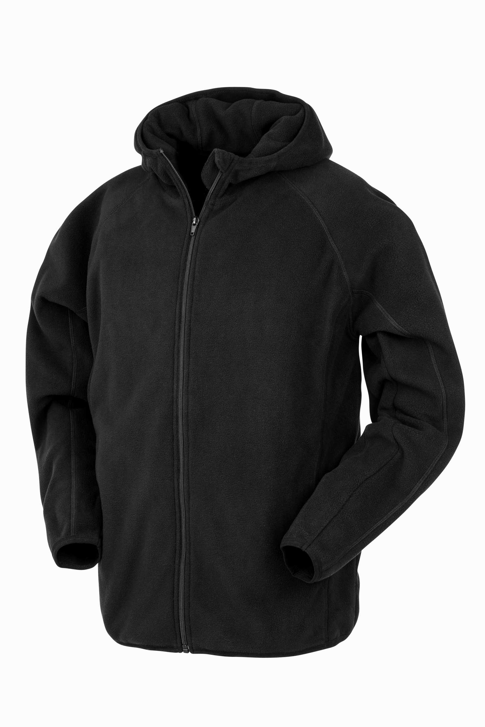 Chaqueta capucha micropolar - Material reciclado Black