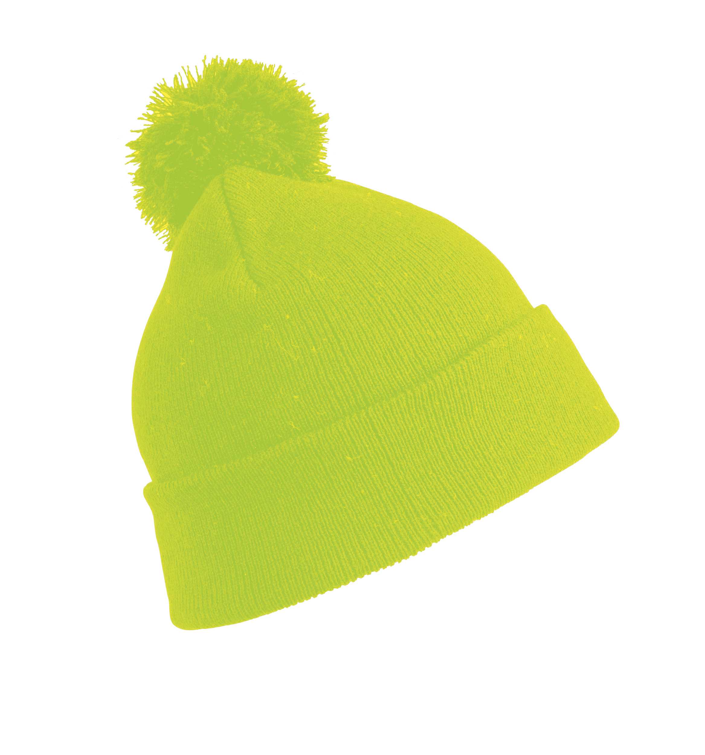 Gorro pompón Fluorescent Yellow
