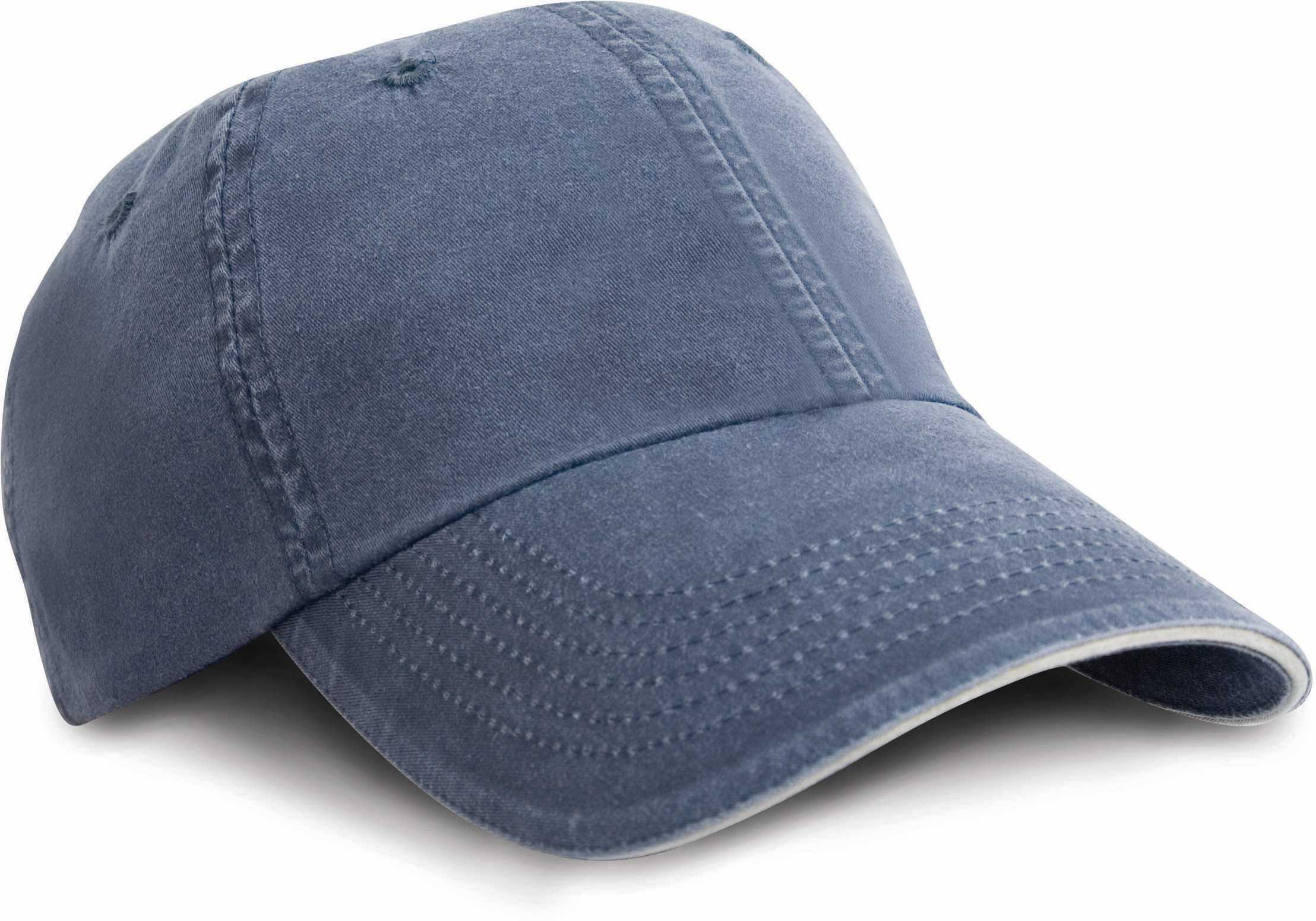 Gorra algodón fino lavado con sándwich Navy / Putty
