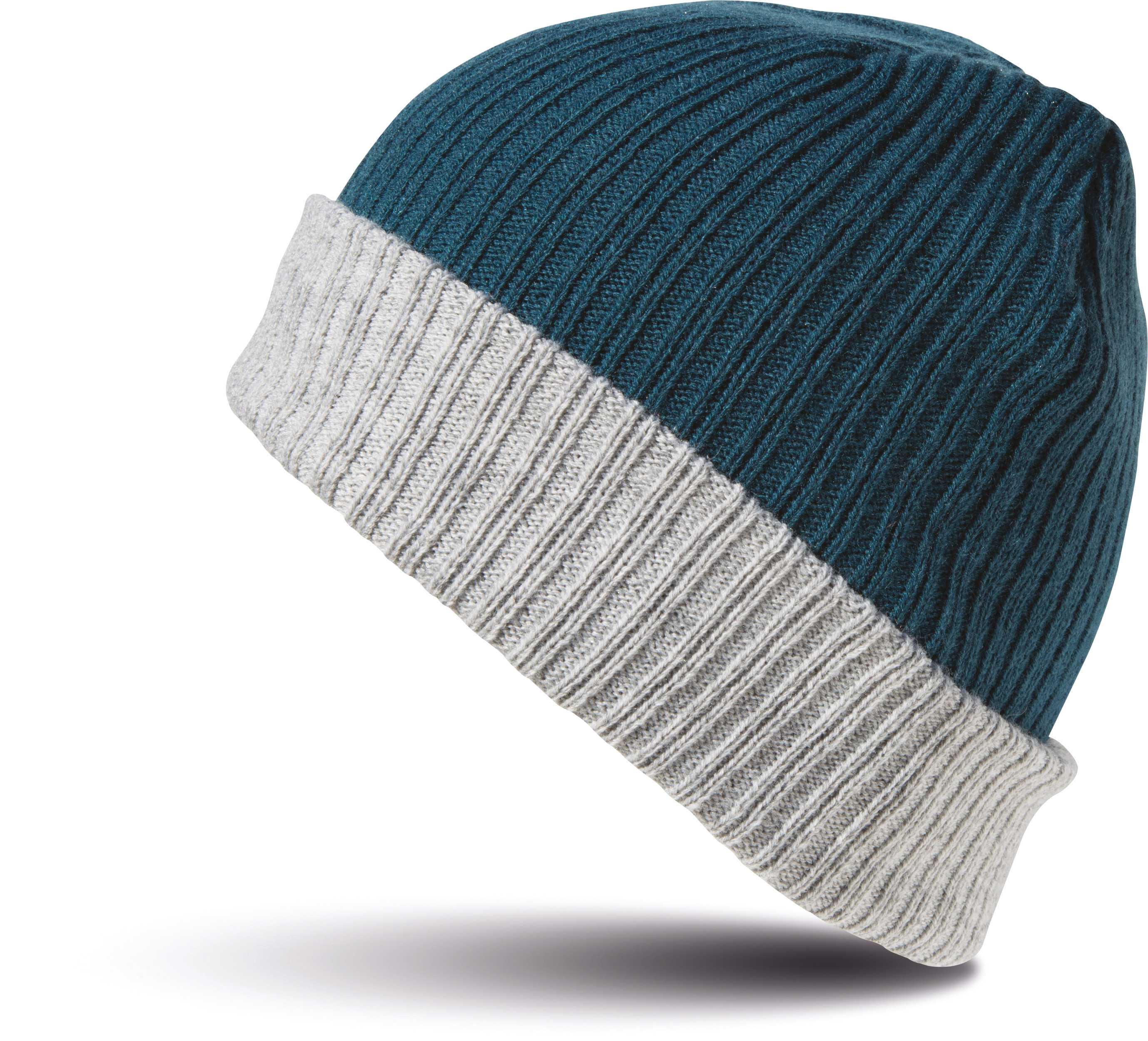 Gorro trenzado Teal / Grey