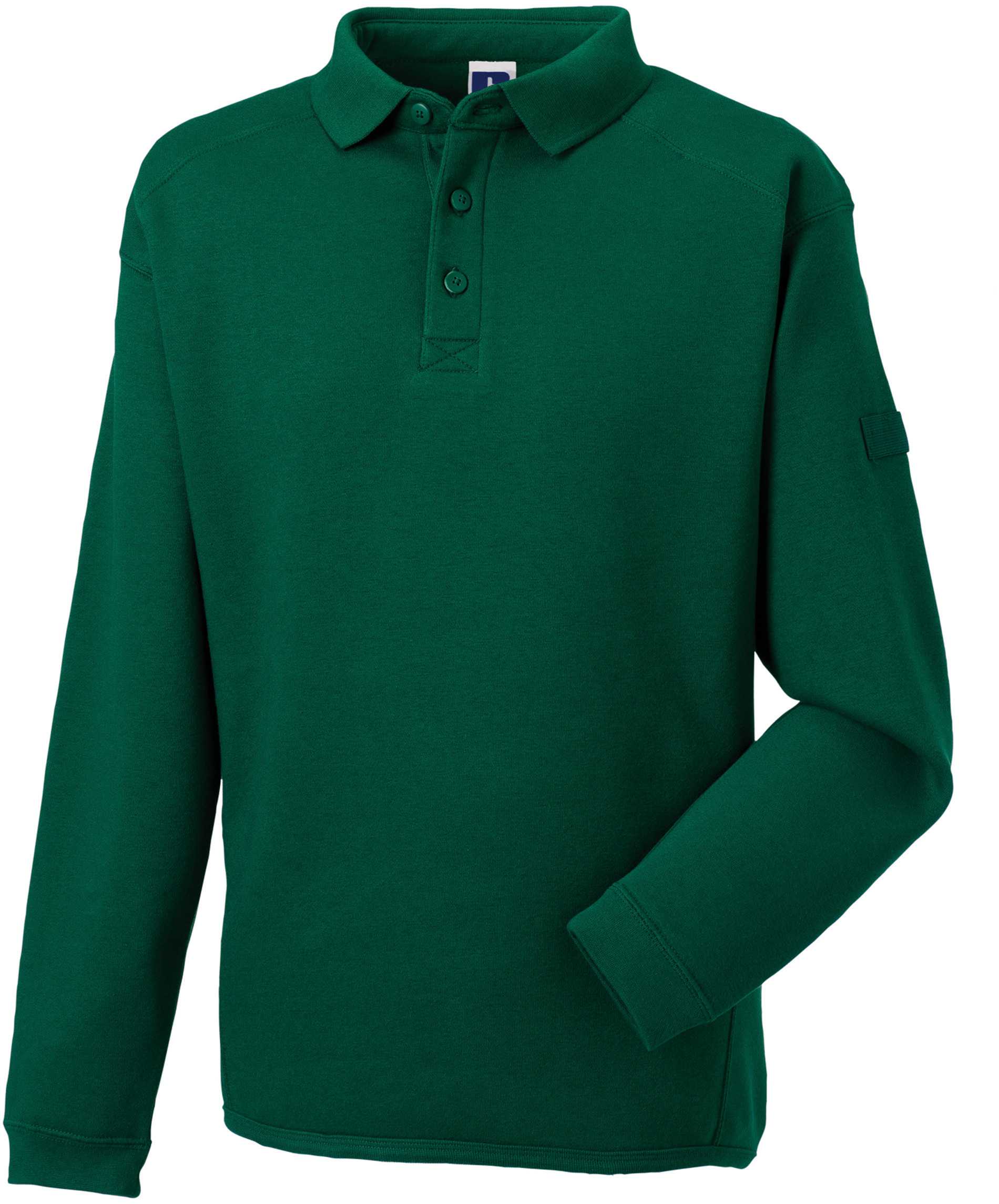 Sudadera Heavy Duty cuello de polo Bottle Green