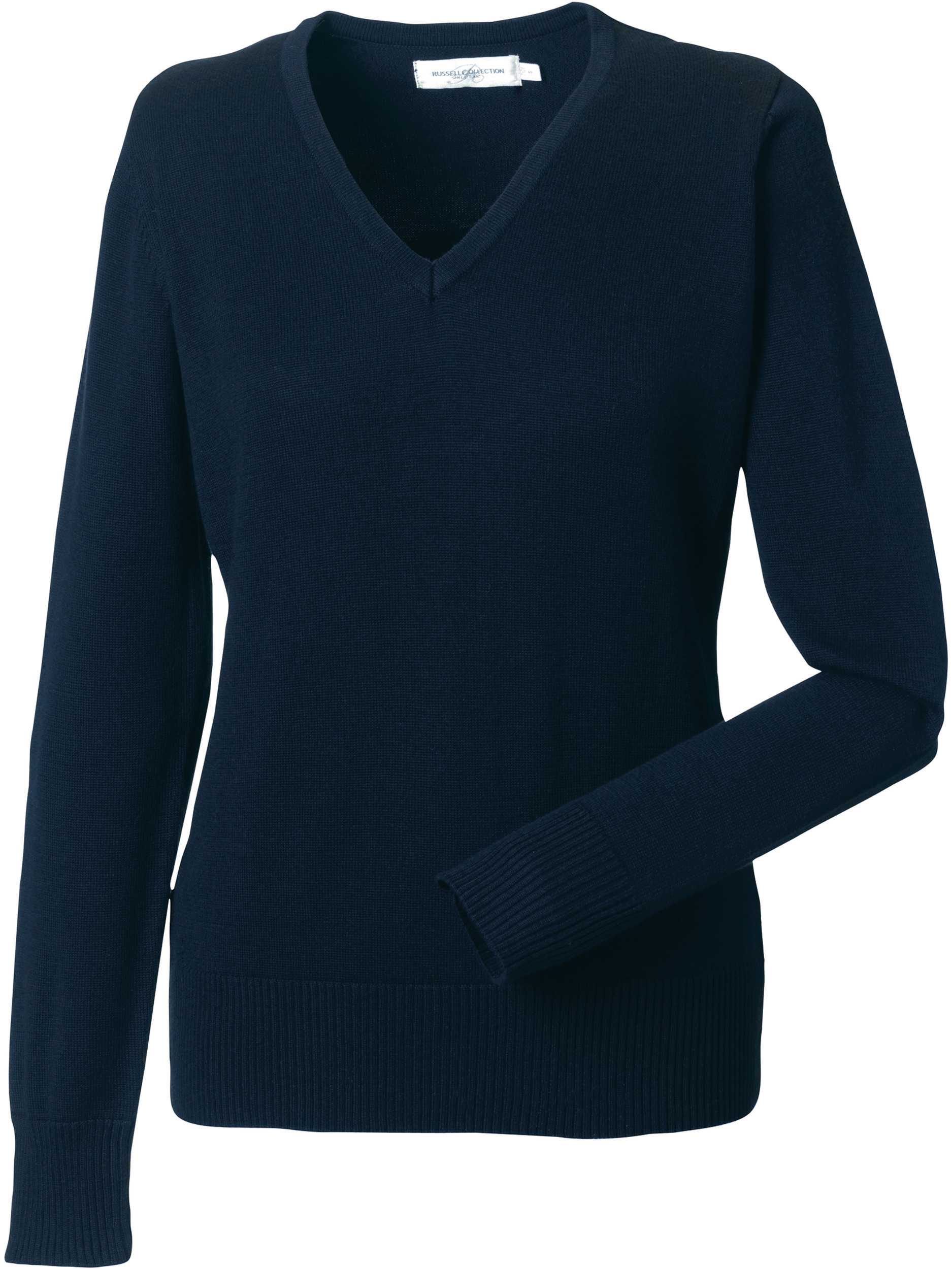 Jersey cuello de pico mujer French Navy
