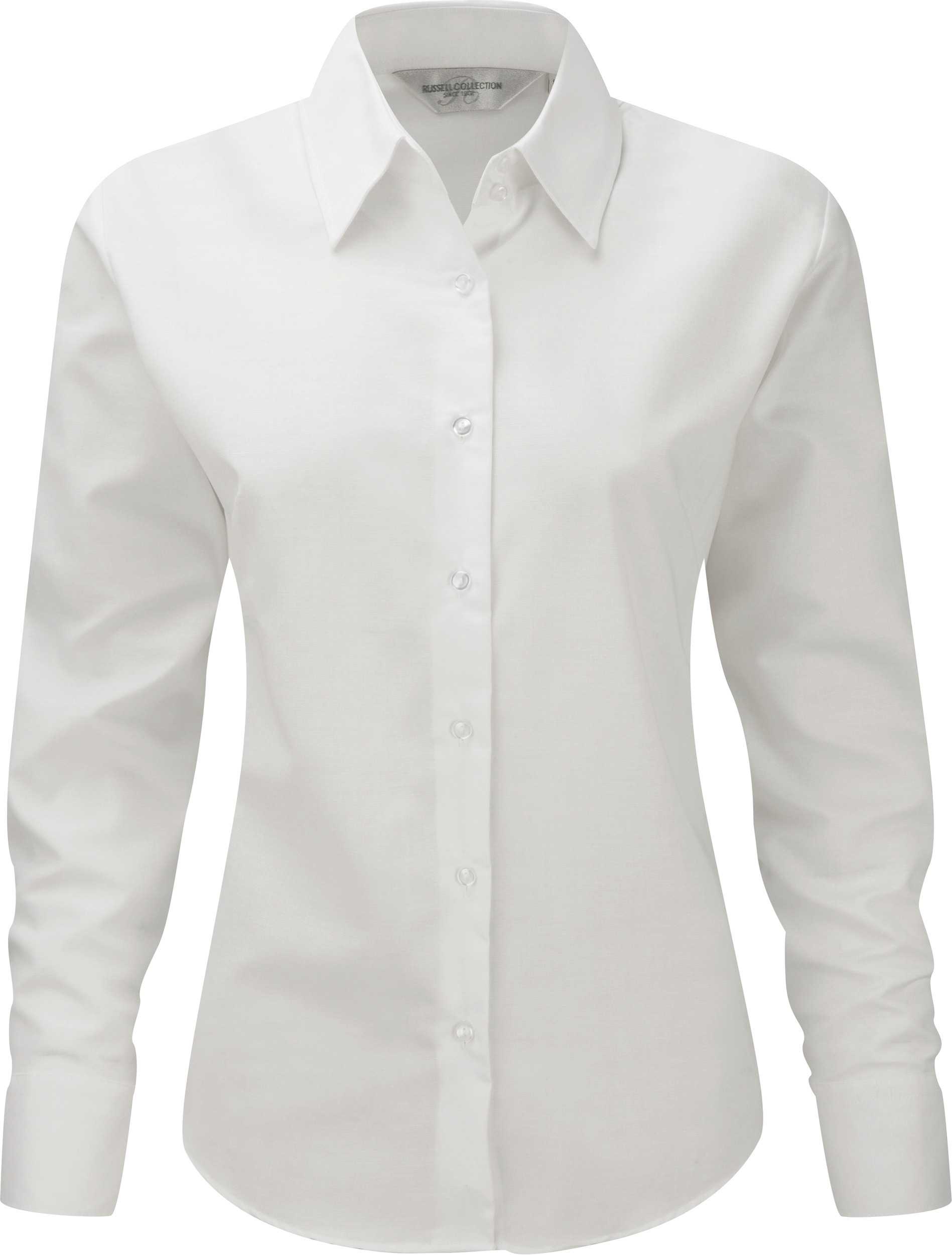 Camisa Oxford manga larga mujer White