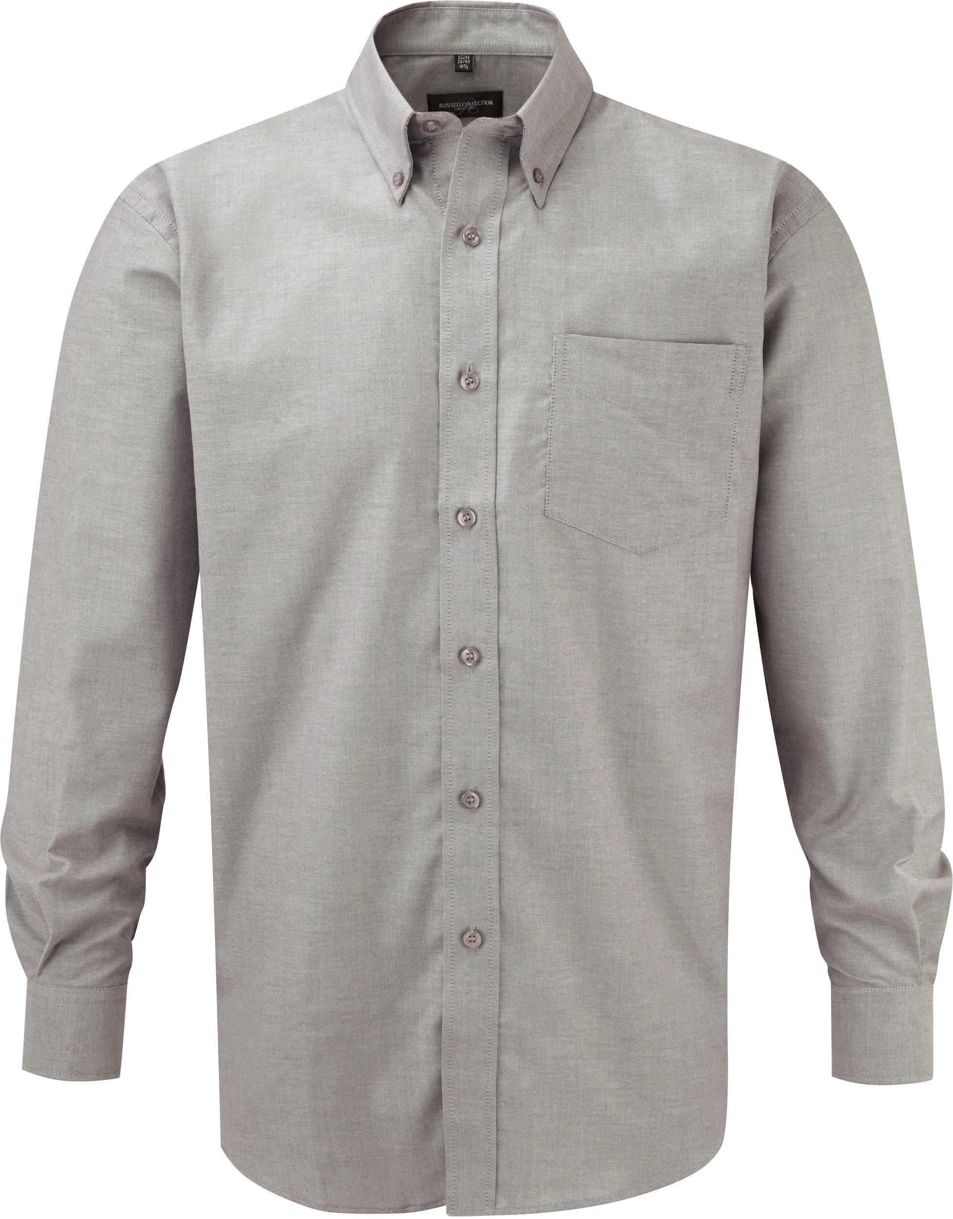 Camisa Oxford manga larga hombre Silver