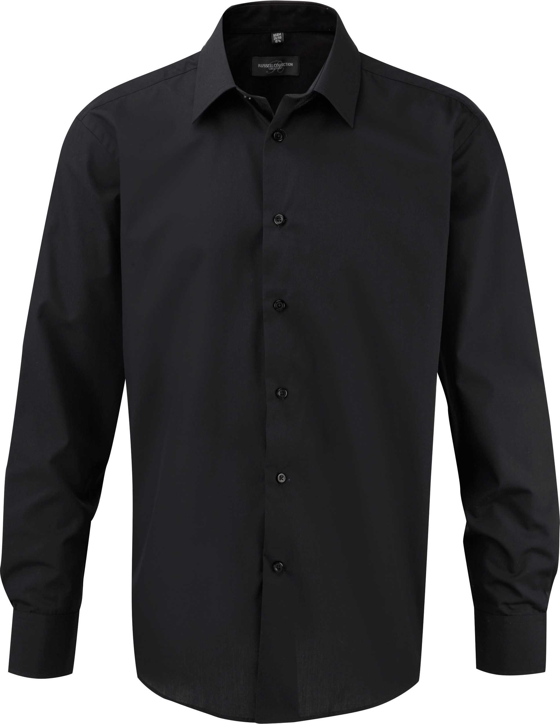 Camisa clásica Non-Iron manga larga hombre Black