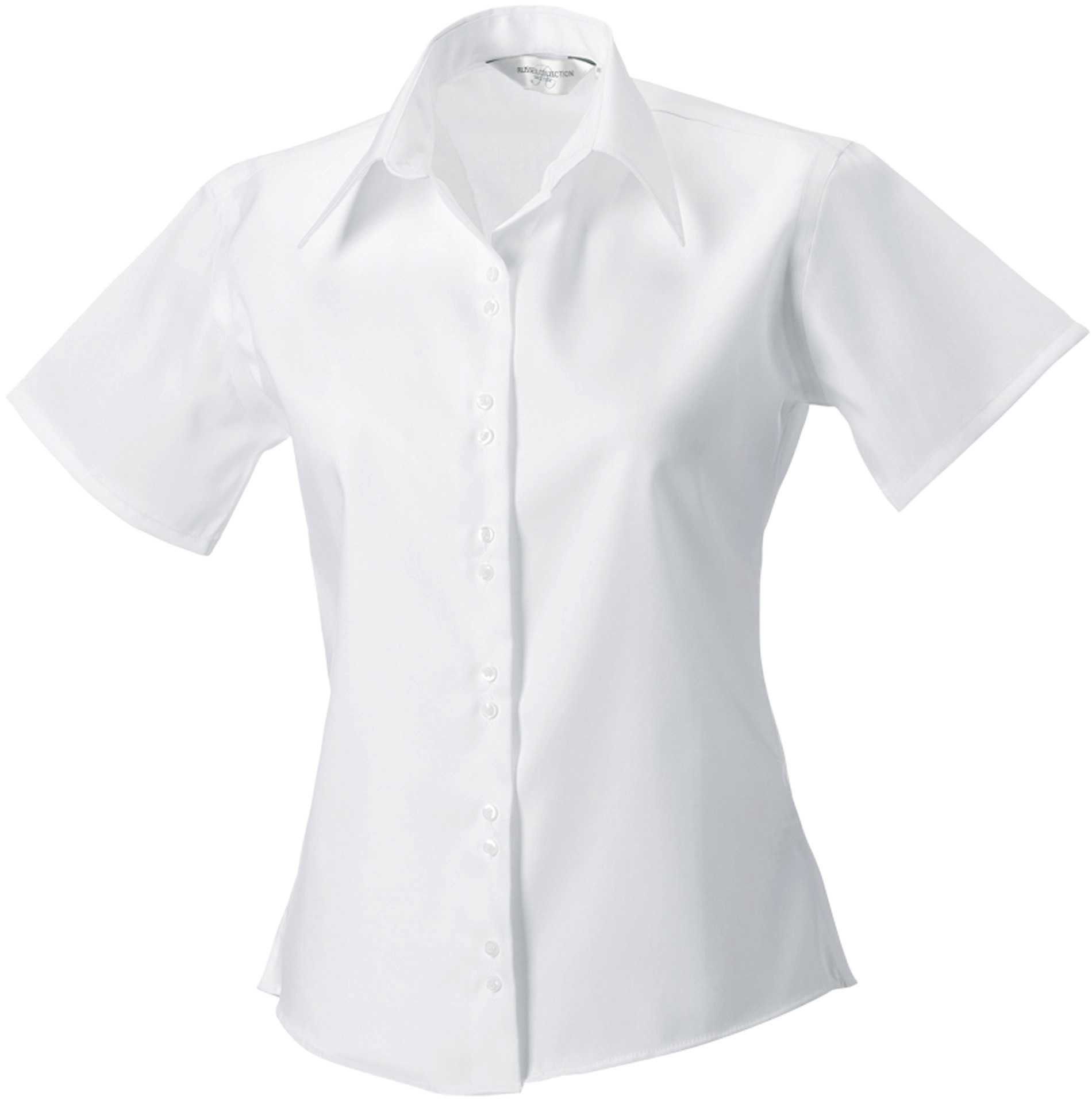 Camisa Non-Iron manga corta mujer White