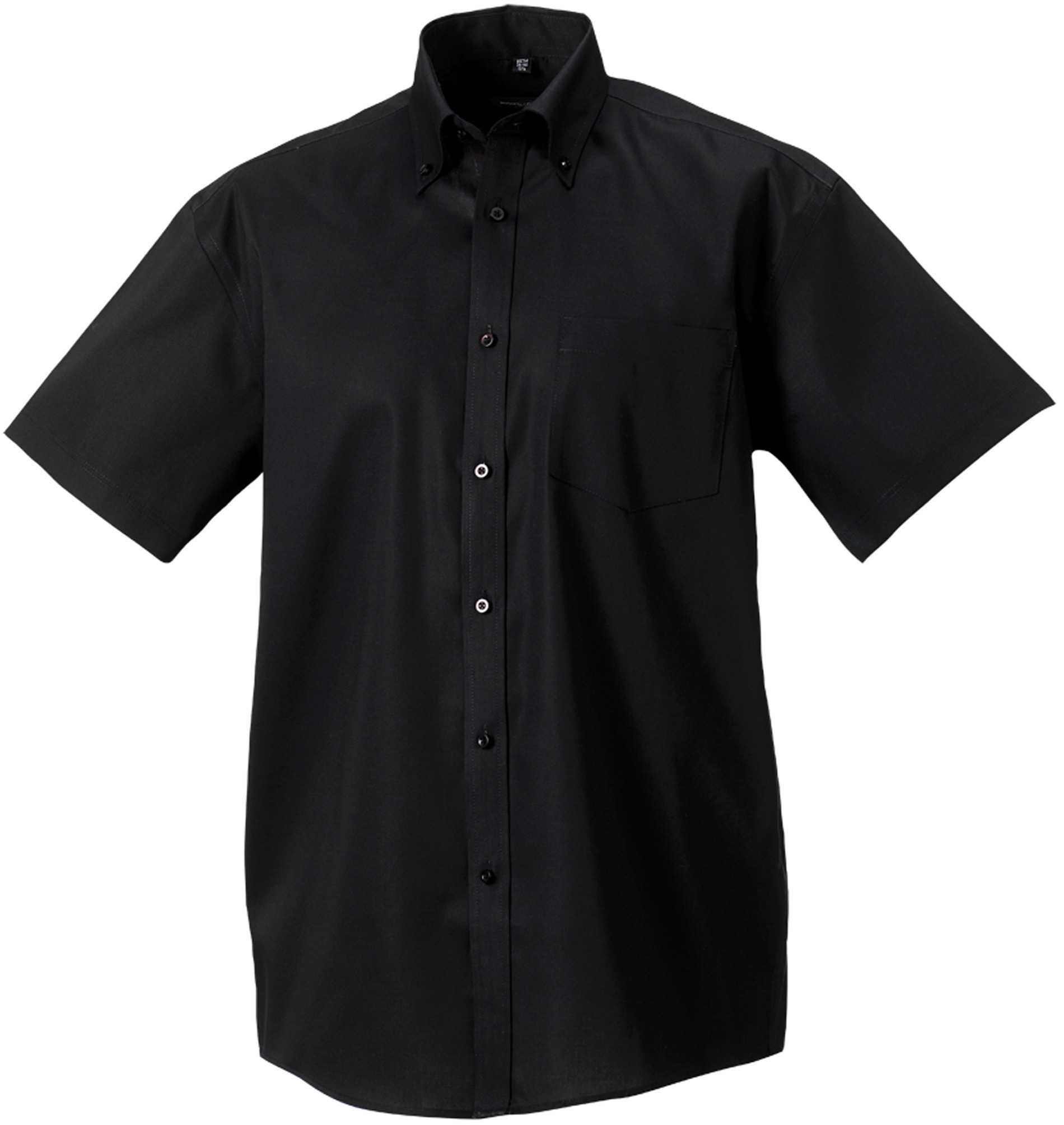 Camisa clásica non-iron manga corta hombre Black