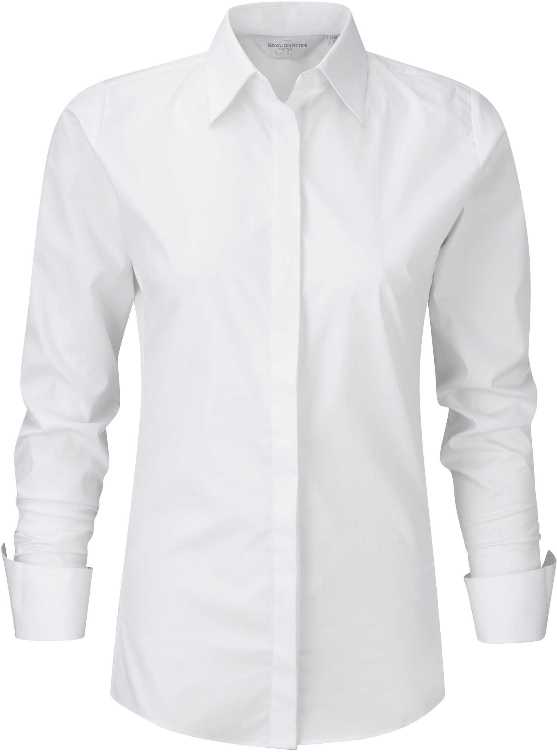 Camisa Ultimate Stretch manga larga mujer White