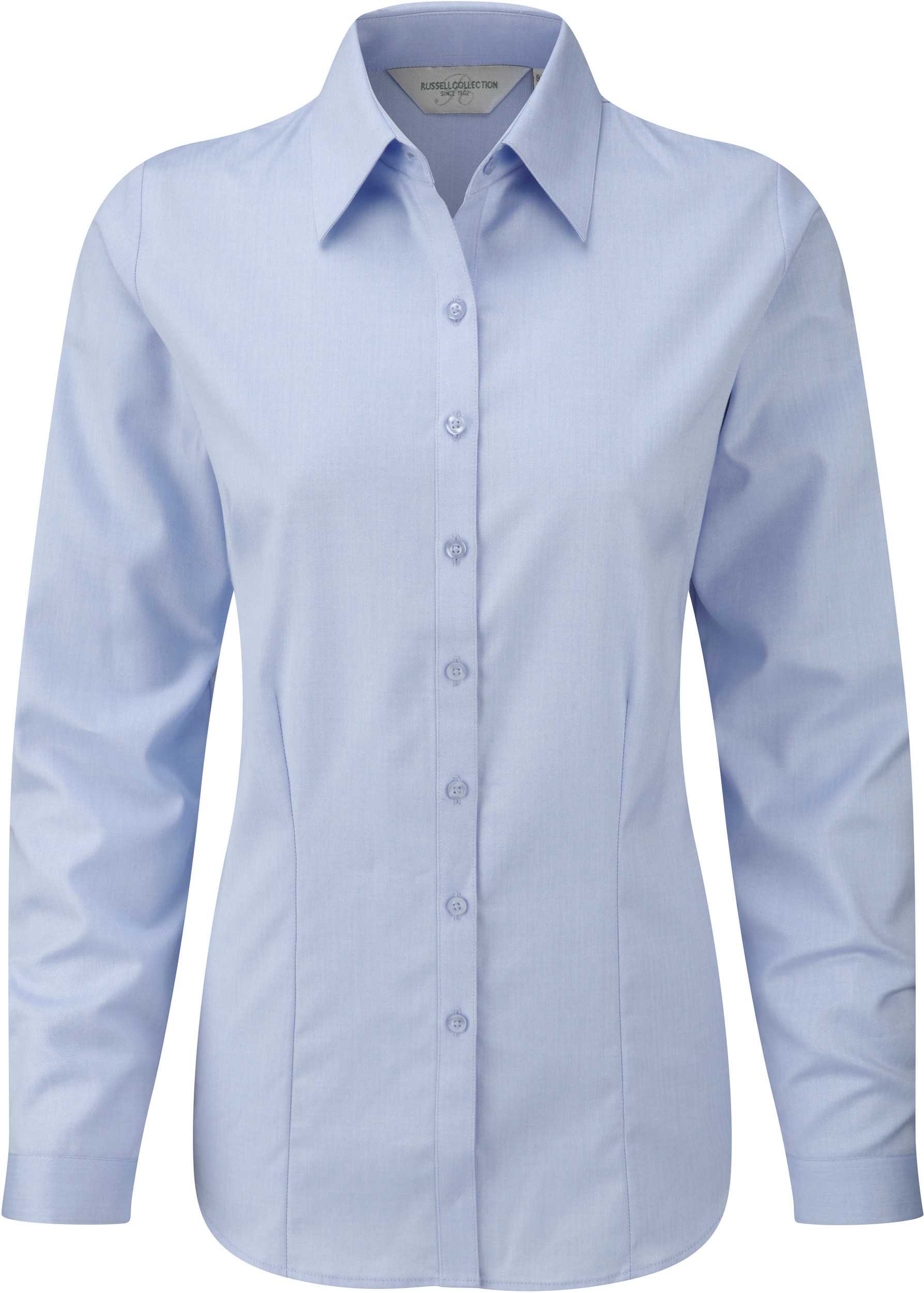 Camisa Espiga manga larga mujer Light Blue