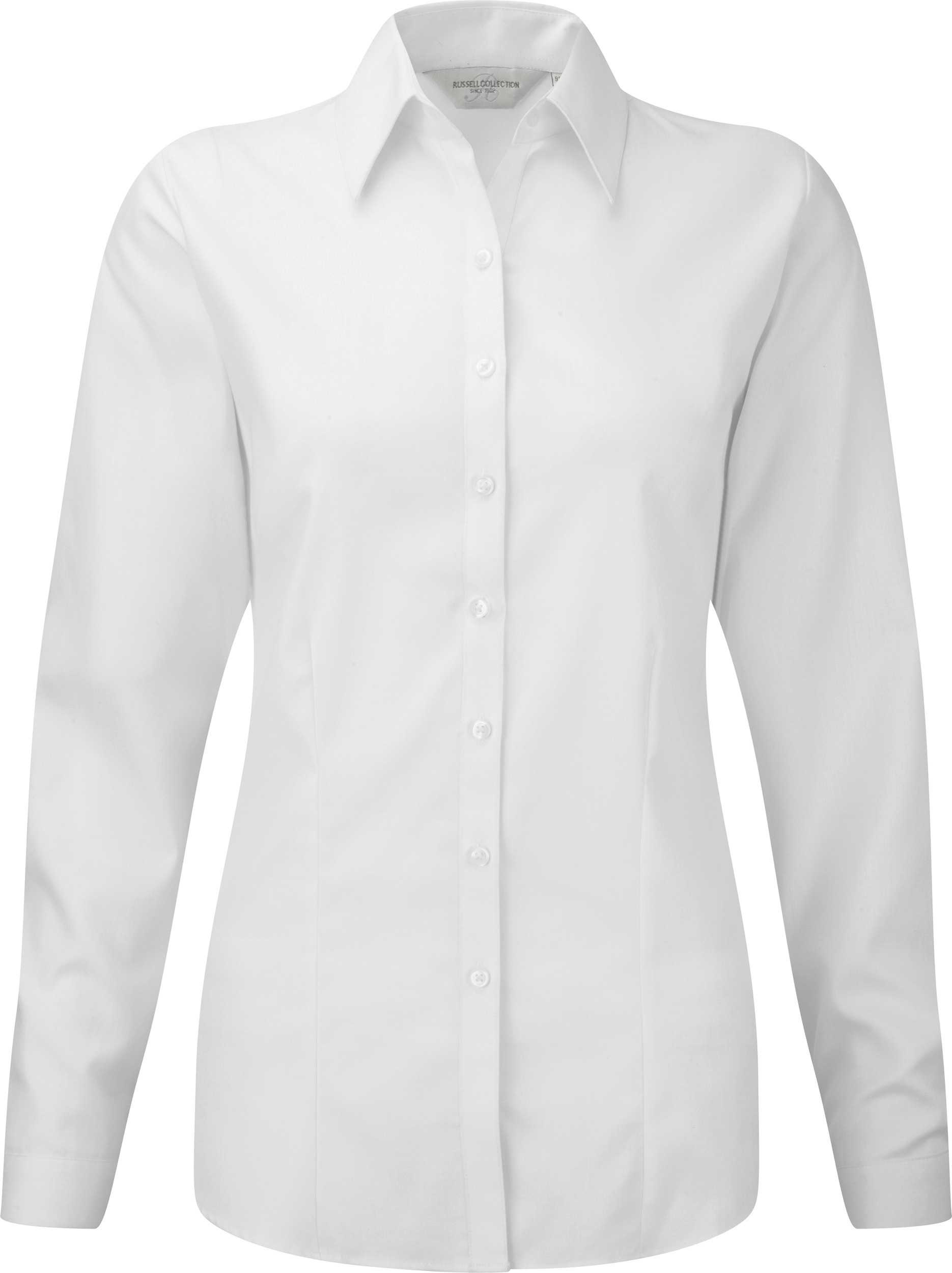 Camisa Espiga manga larga mujer White