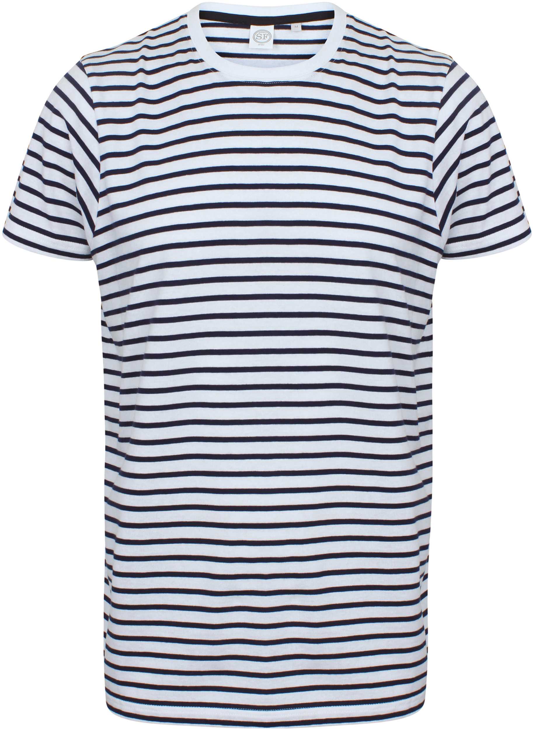 Camiseta A Rayas unisex White / Oxford Navy