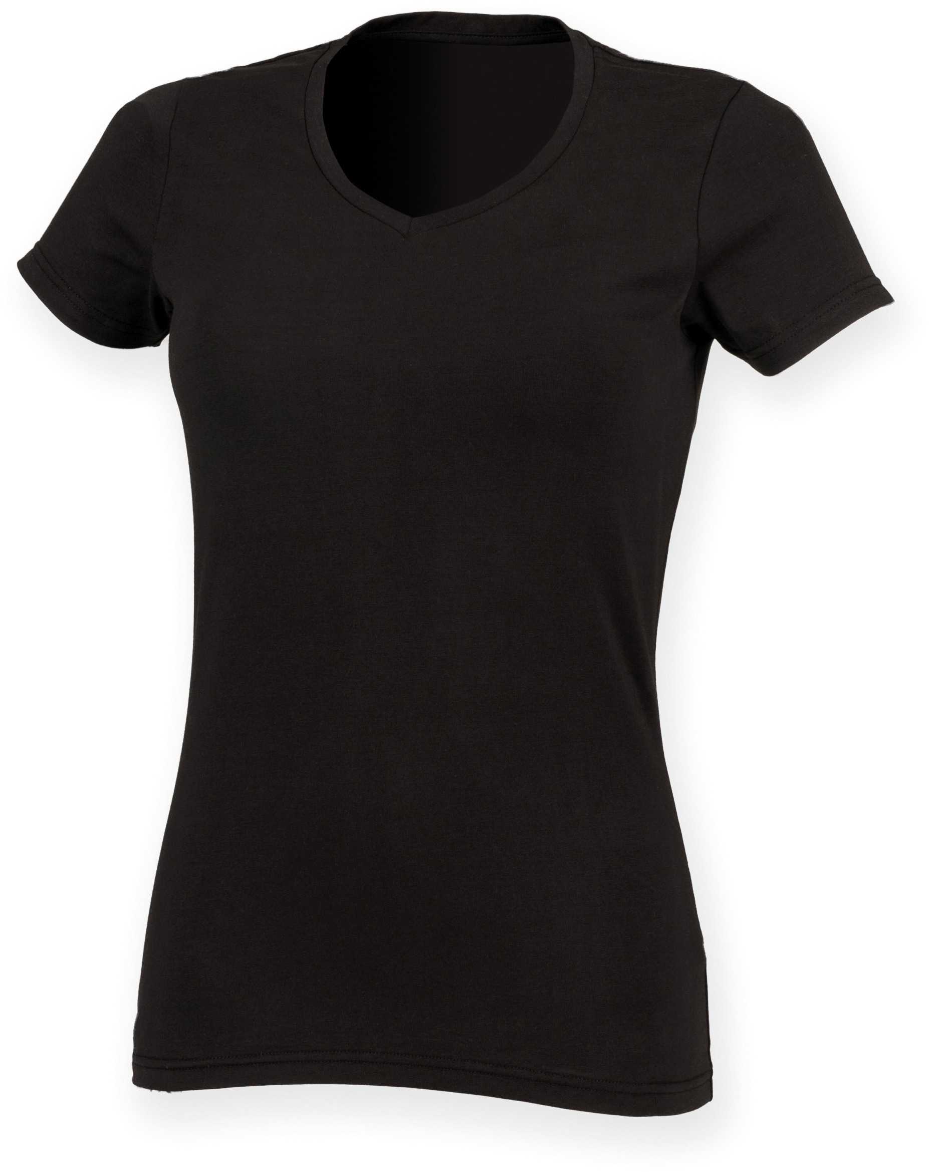 Camiseta Feel Good cuello de pico mujer Black