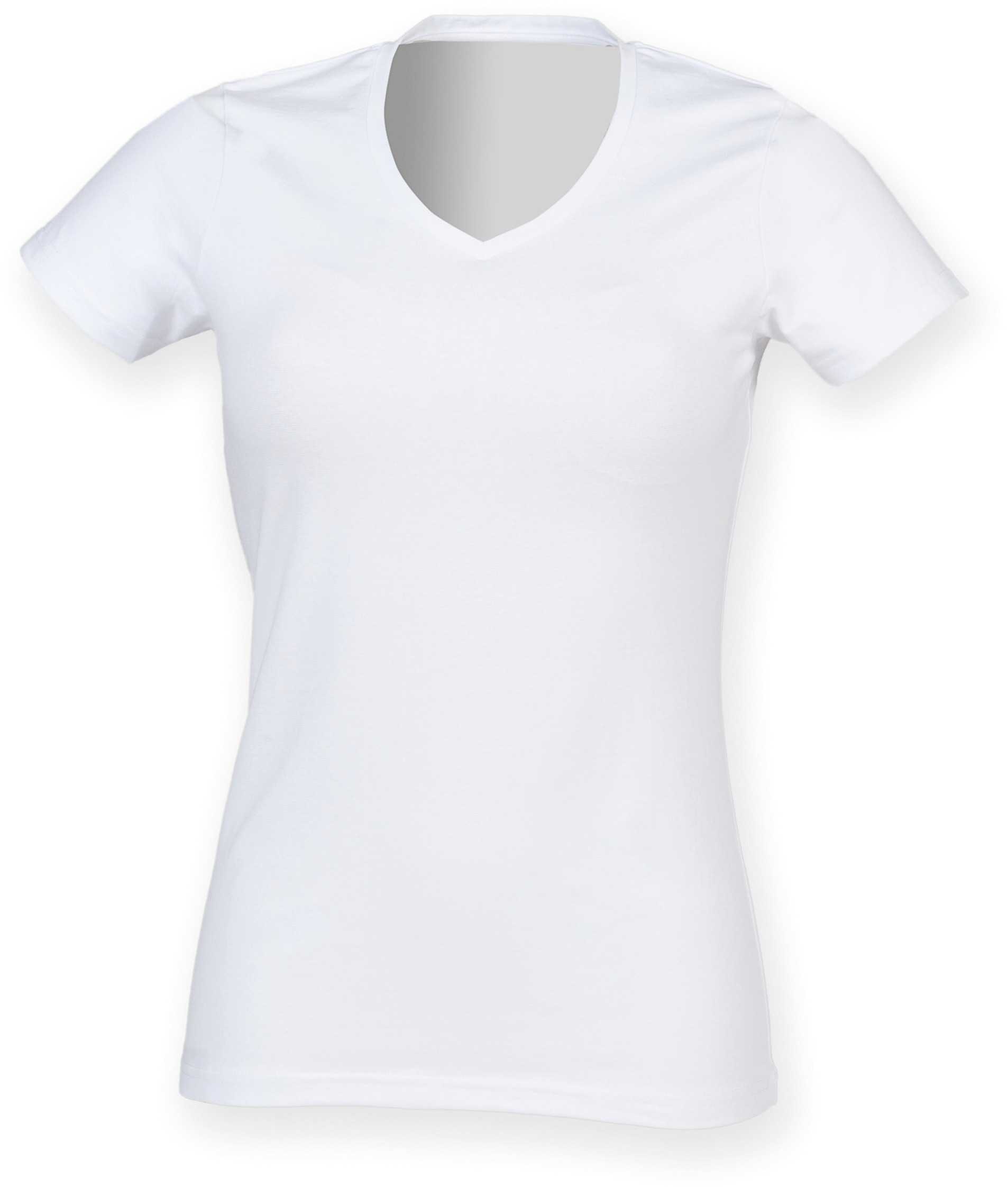 Camiseta Feel Good cuello de pico mujer White