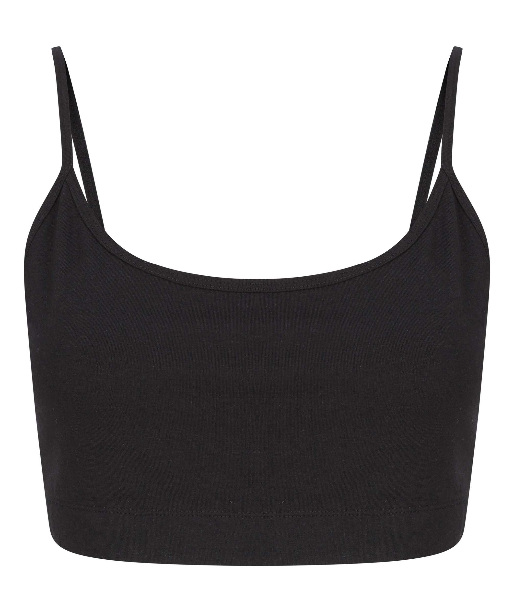 Top corto ecorresponsable mujer Black