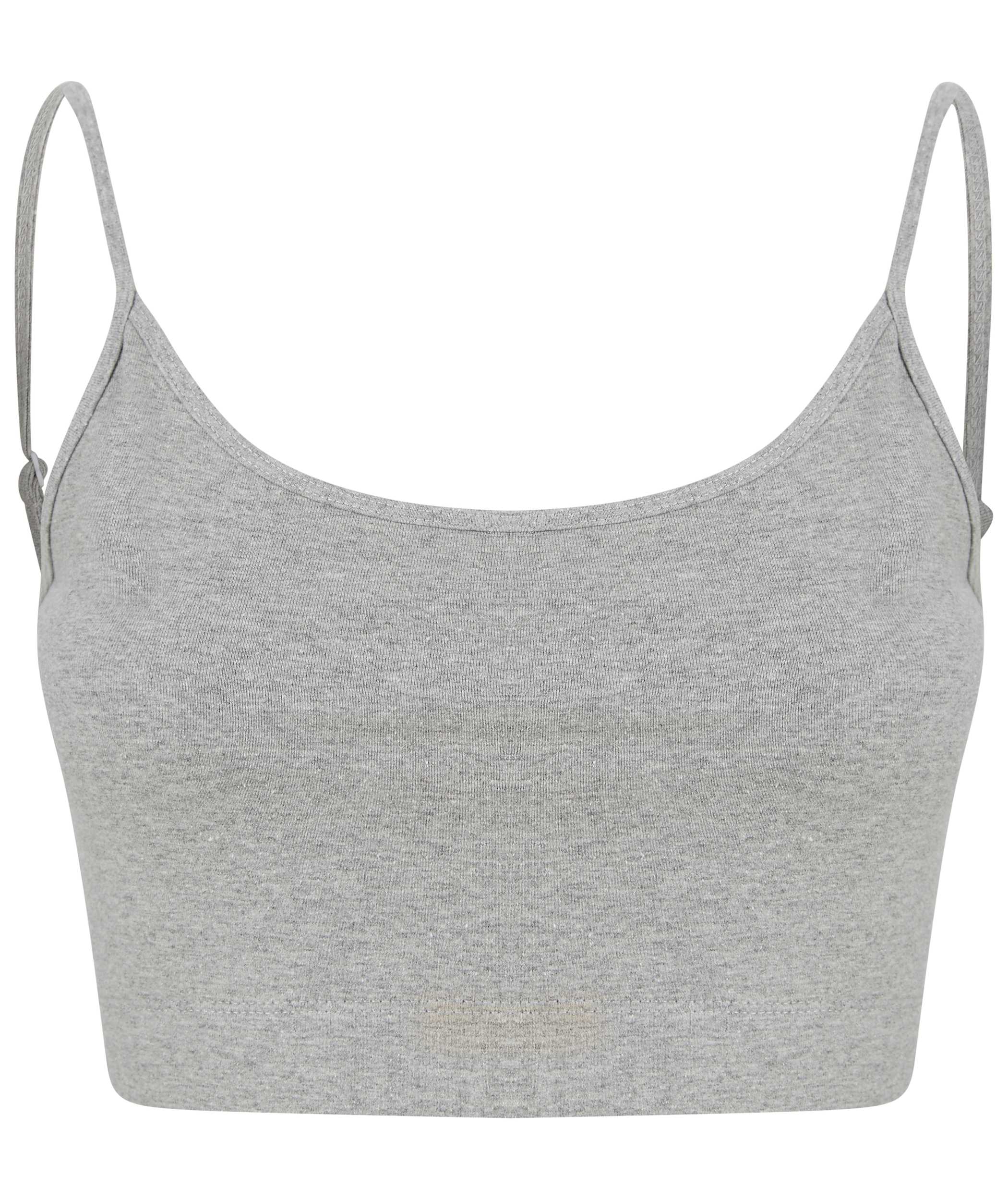 Top corto ecorresponsable mujer Heather Grey