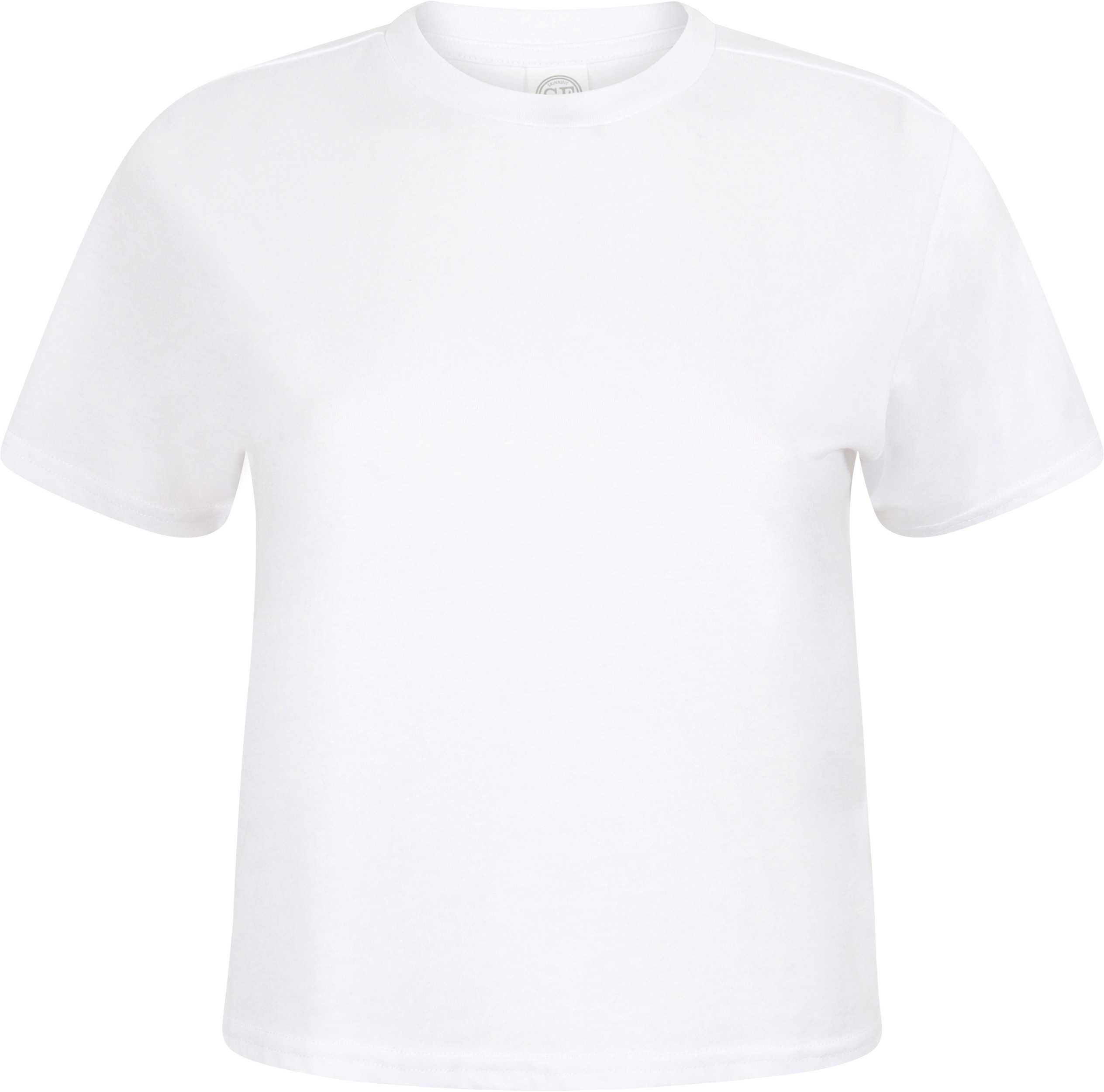 Camiseta Corta - corte recto mujer White