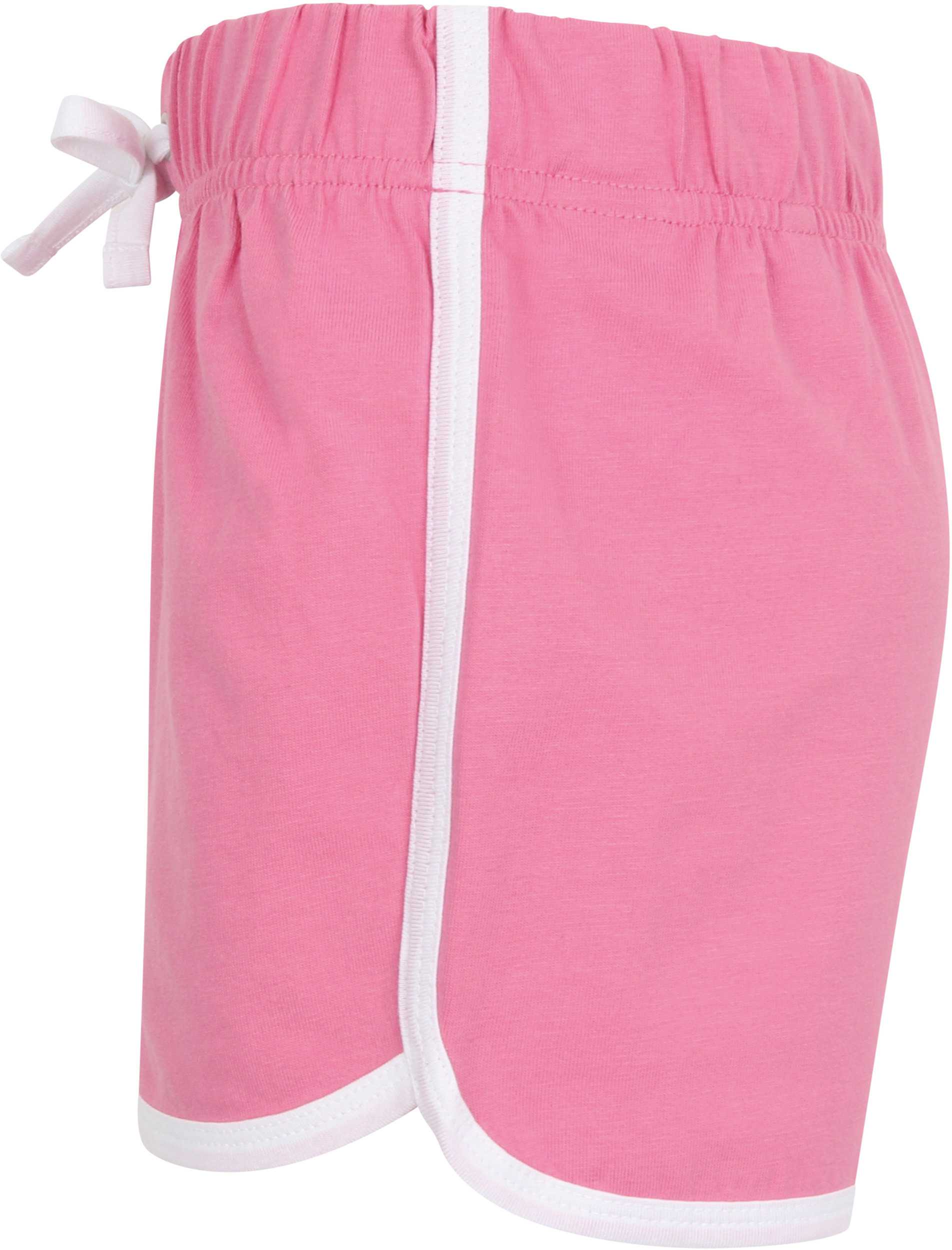 Short Retro niños Bright Pink / White