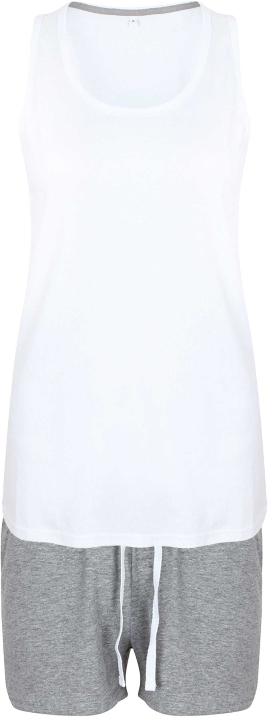 Conjunto Pijama - versión corta White / Heather Grey