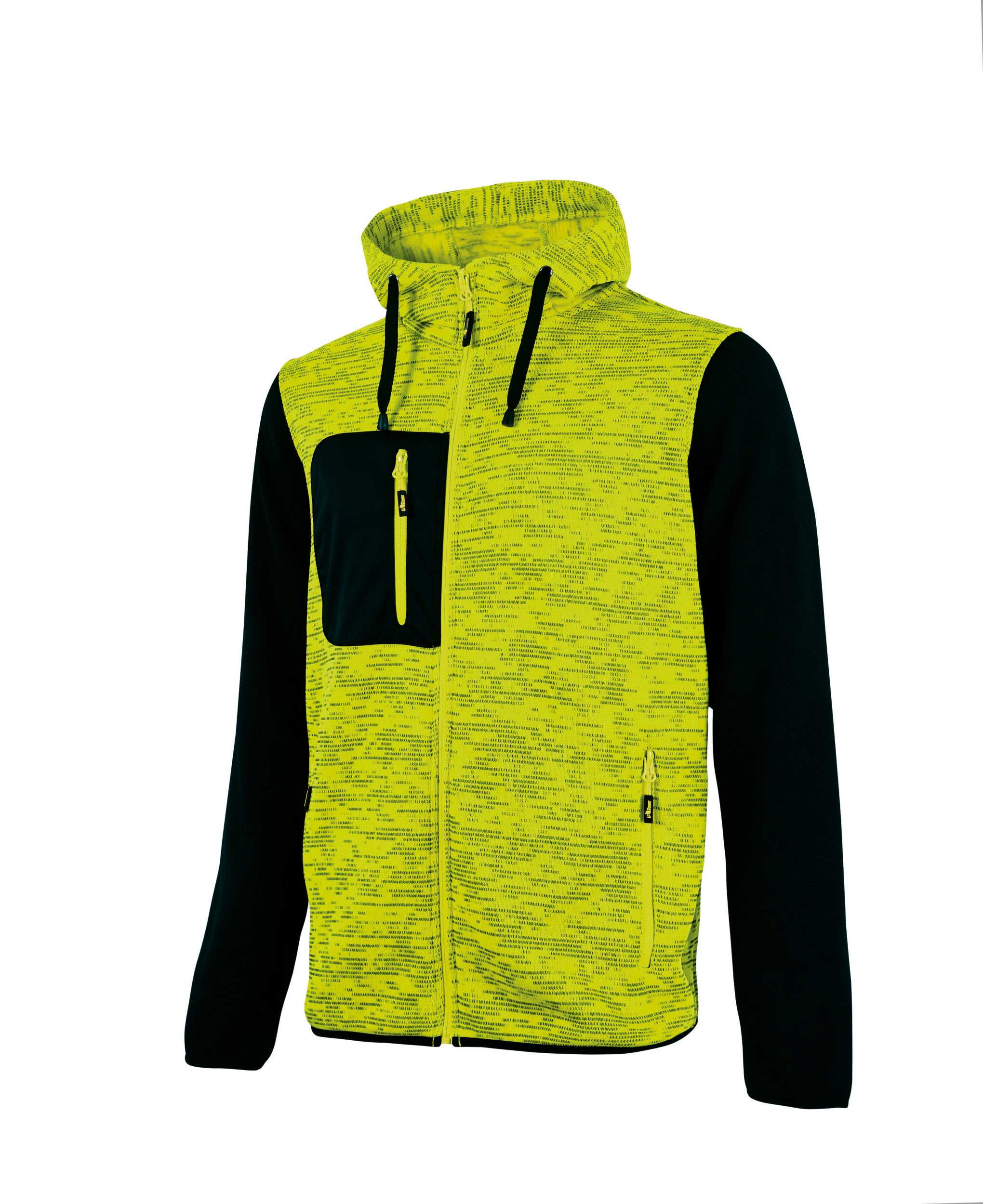 Sudadera capucha Rainbow Yellow Fluo